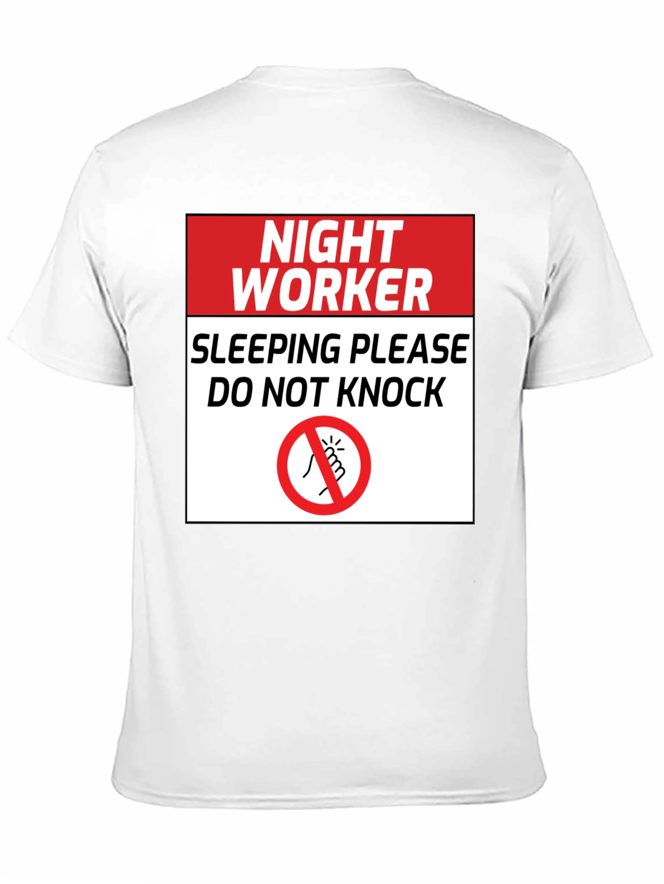 Black Night Worker Sleeping - Do Not Knock Graphic Tee view 11