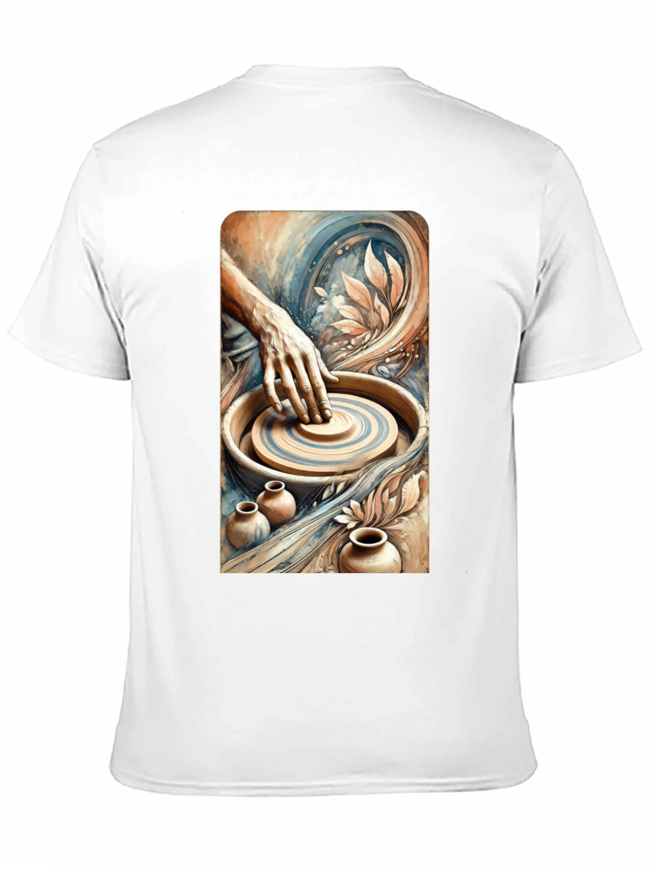 Black Artisan Pottery Tee - Wheel Throwing Design view 11