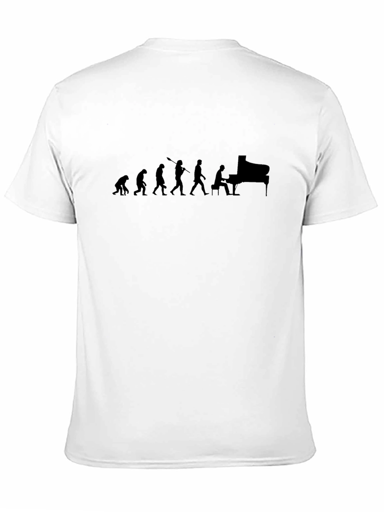 Black Evolution of a Pianist Black T-Shirt view 11