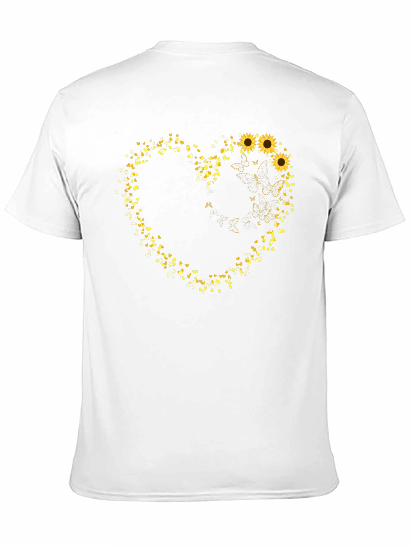 Black Sunflower Heart Graphic Tee view 11