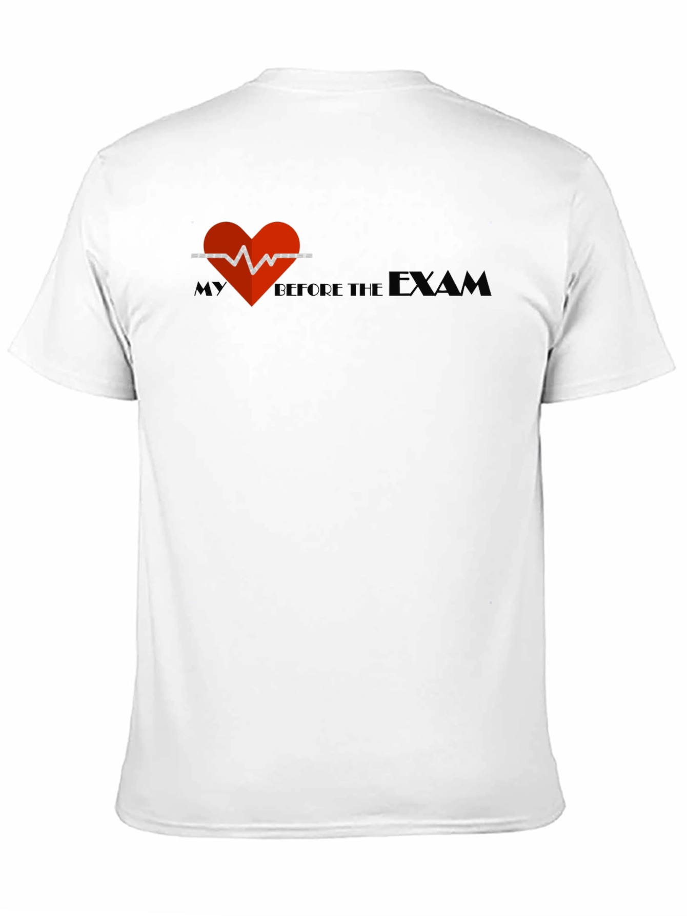 Black Heartbeat Before the Exam Tee view 11