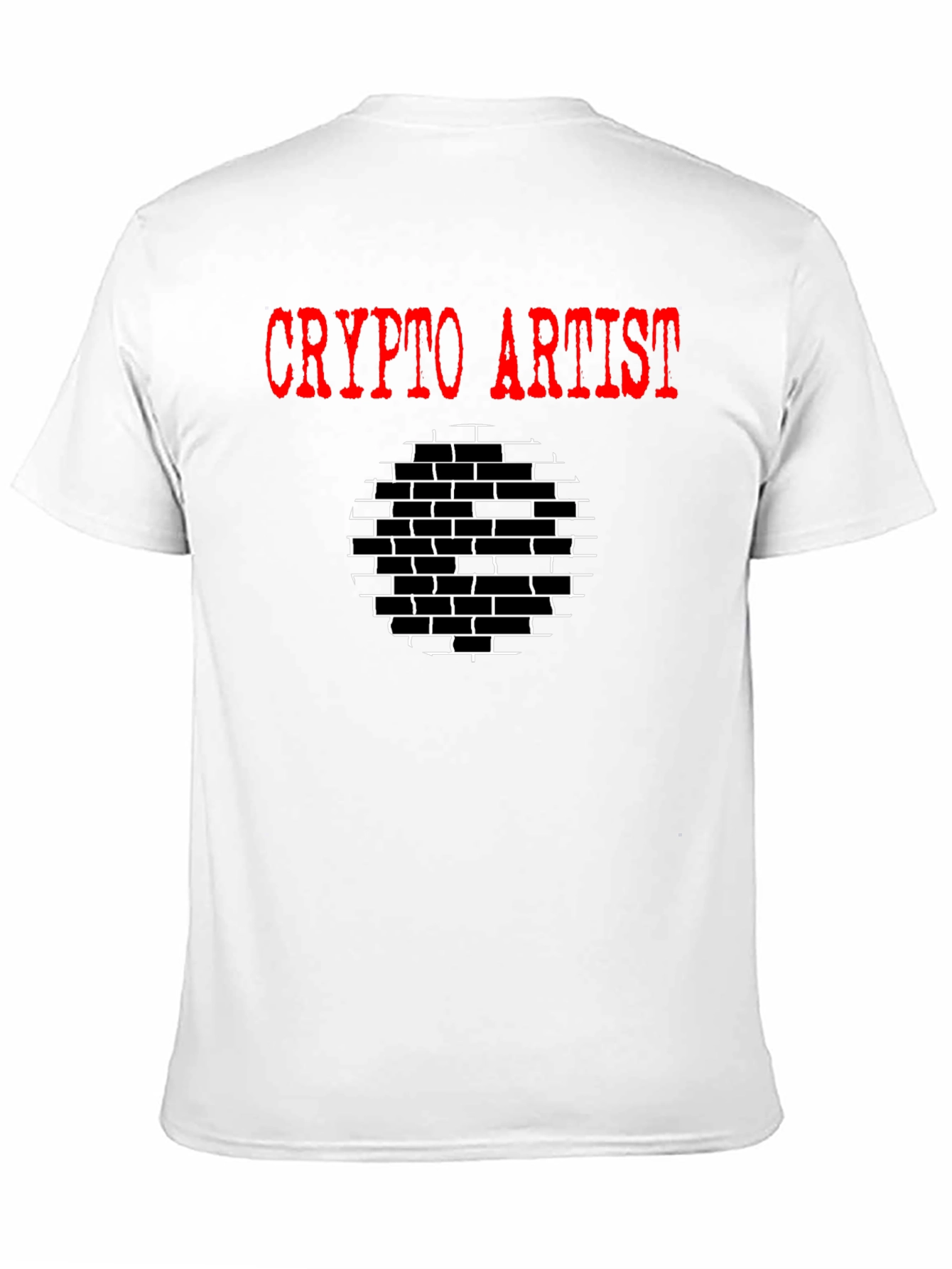 Black Crypto Artist Graphic Tee - Black Cotton T-Shirt view 11