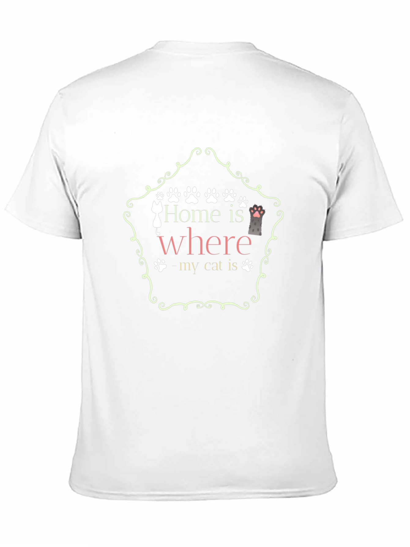 Black Home Is Where My Cat Is - Graphic T-Shirt view 11