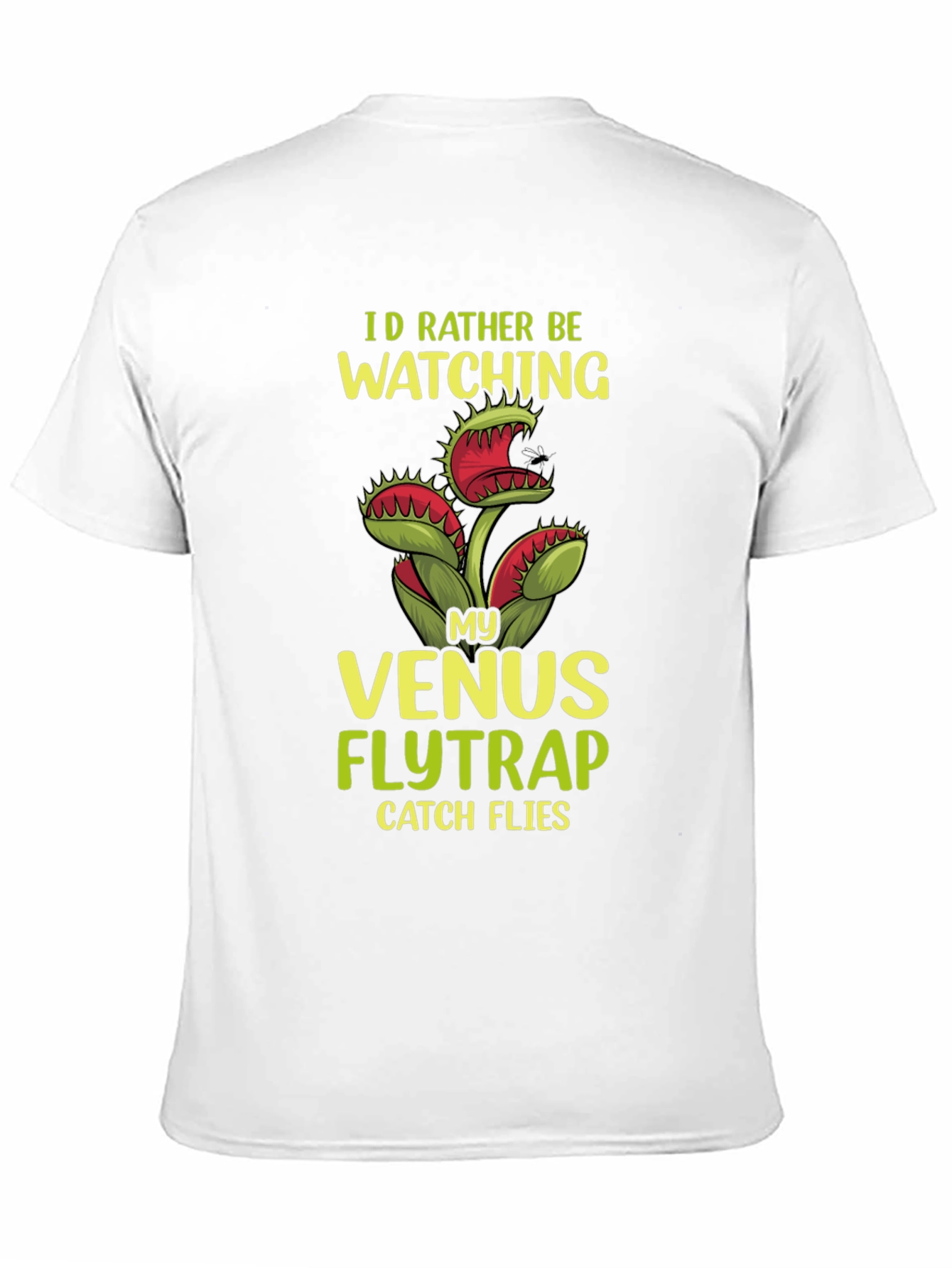 Black Venus Flytrap Graphic T-Shirt - Funny Plant Lover Tee view 11