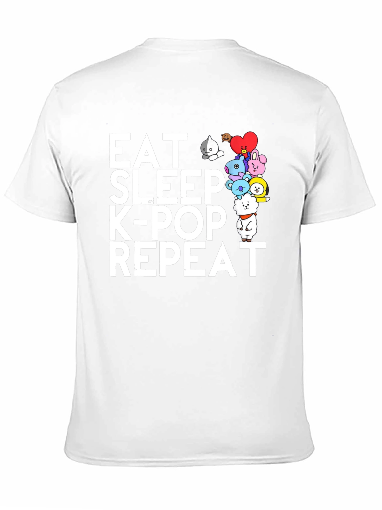 Black Eat Sleep K-Pop Repeat Black Graphic Tee view 11