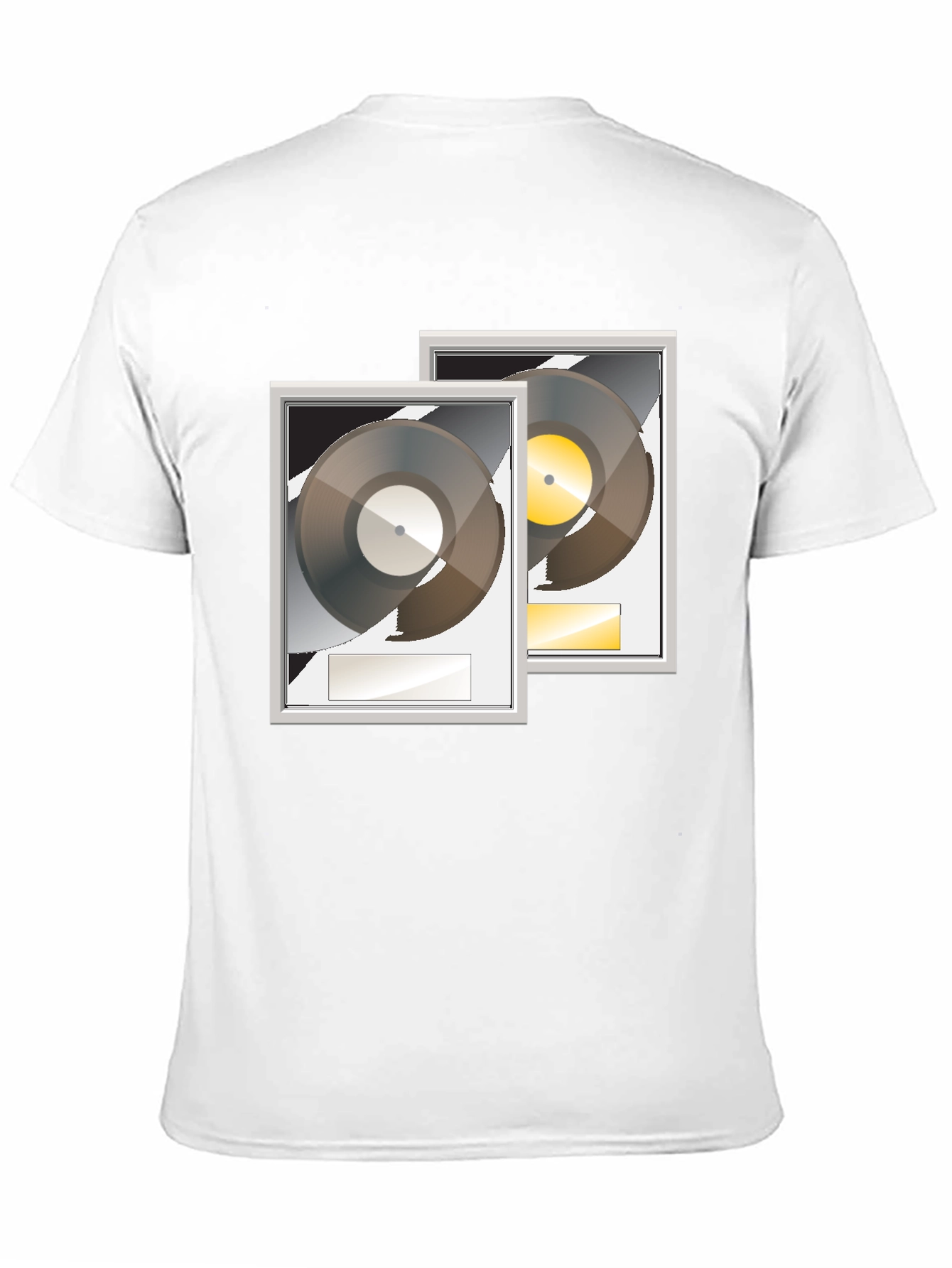 Black Black T-Shirt with Gold and Platinum Record Graphic view 11