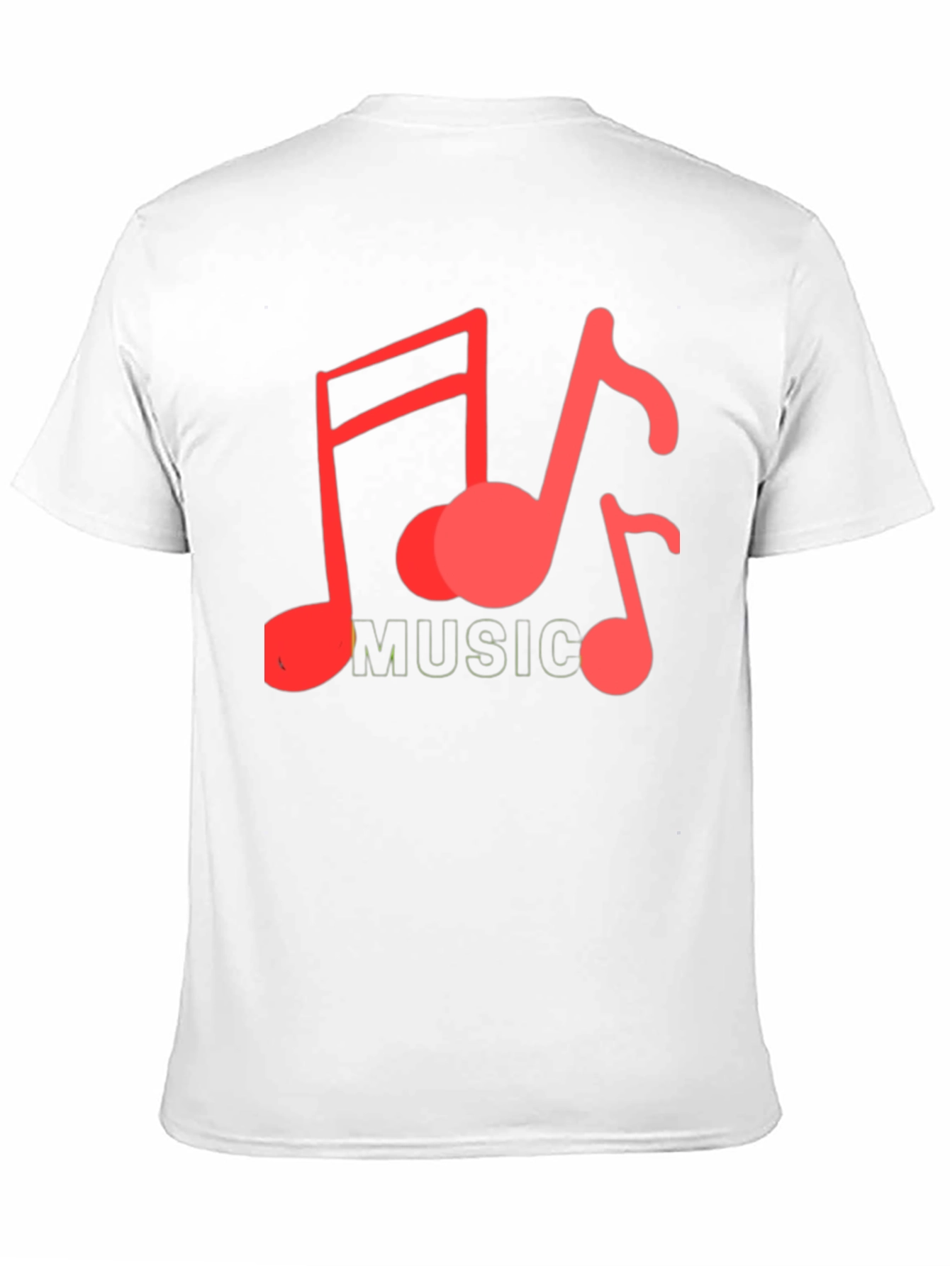Black Musical Notes Graphic Tee - Black Cotton Casual view 11
