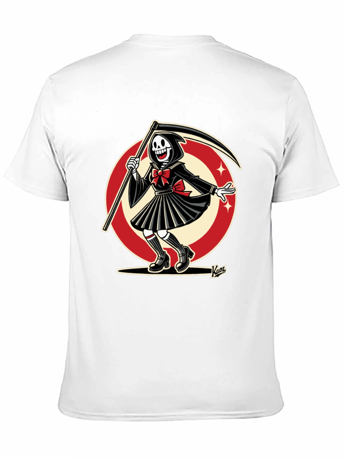 Black Grim Reaper T-Shirt - Anime Style view 11
