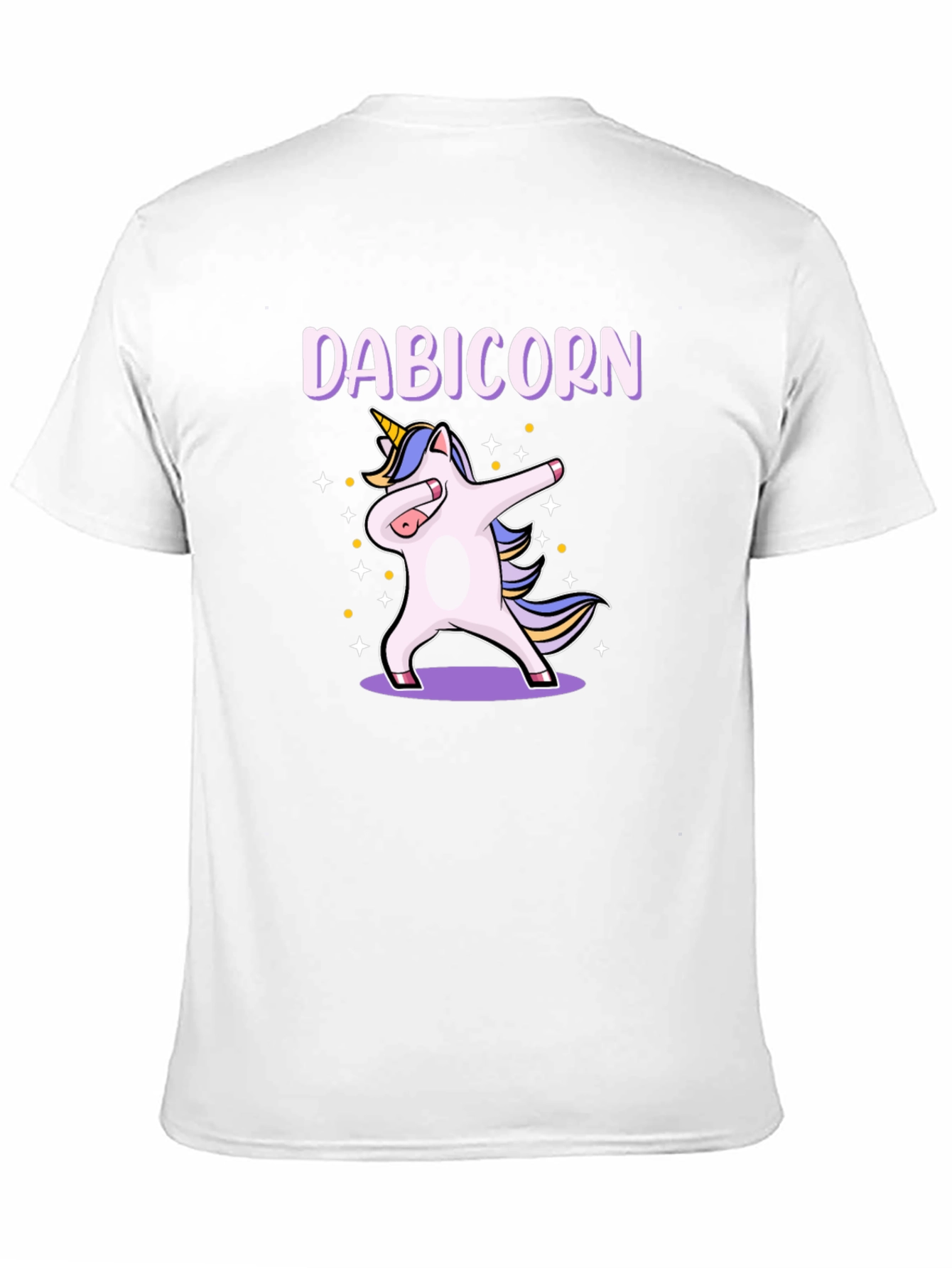 Black Dabicorn T-Shirt - Unicorn Dabbing Design view 11
