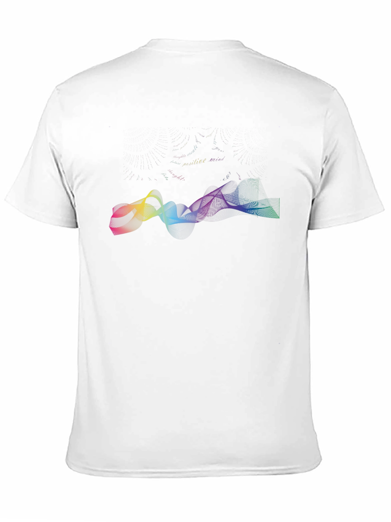 Black Vibrant Wave Graphic Black T-Shirt view 11