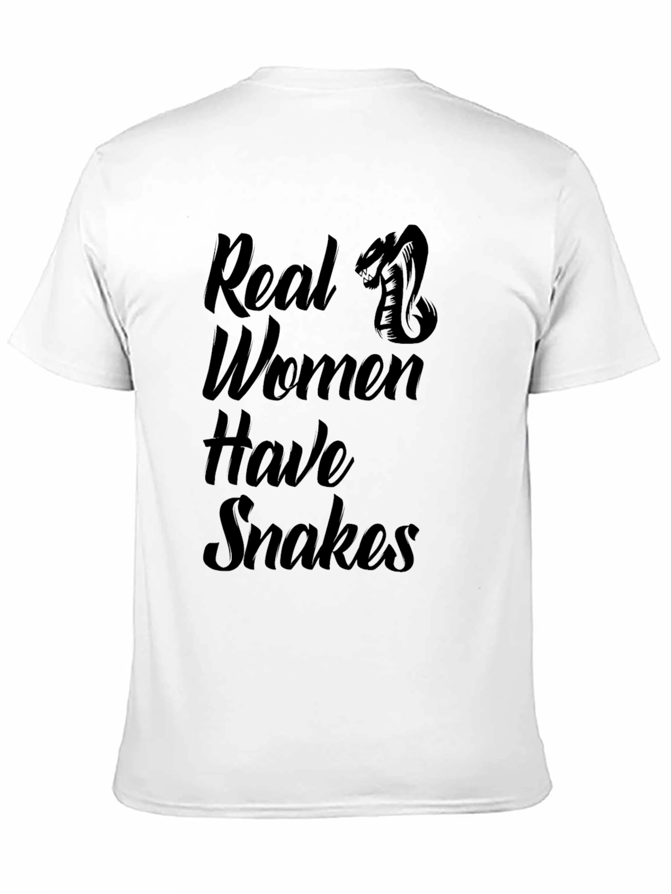 Black Real Women Have Snakes Graphic Tee - Black T-Shirt view 11