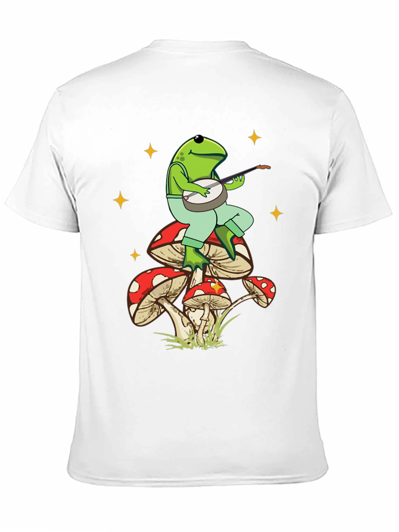 Black Frog Banjo Mushroom T-Shirt view 11