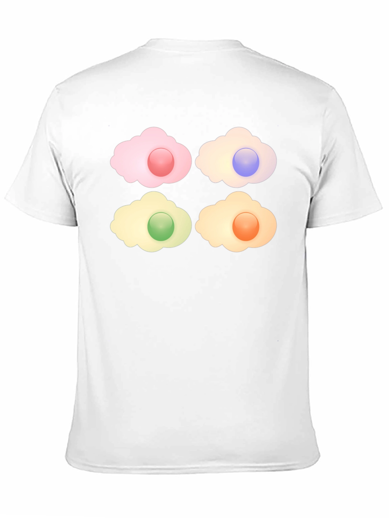 Black Colorful Sunny Side Up Eggs Graphic T-Shirt view 11
