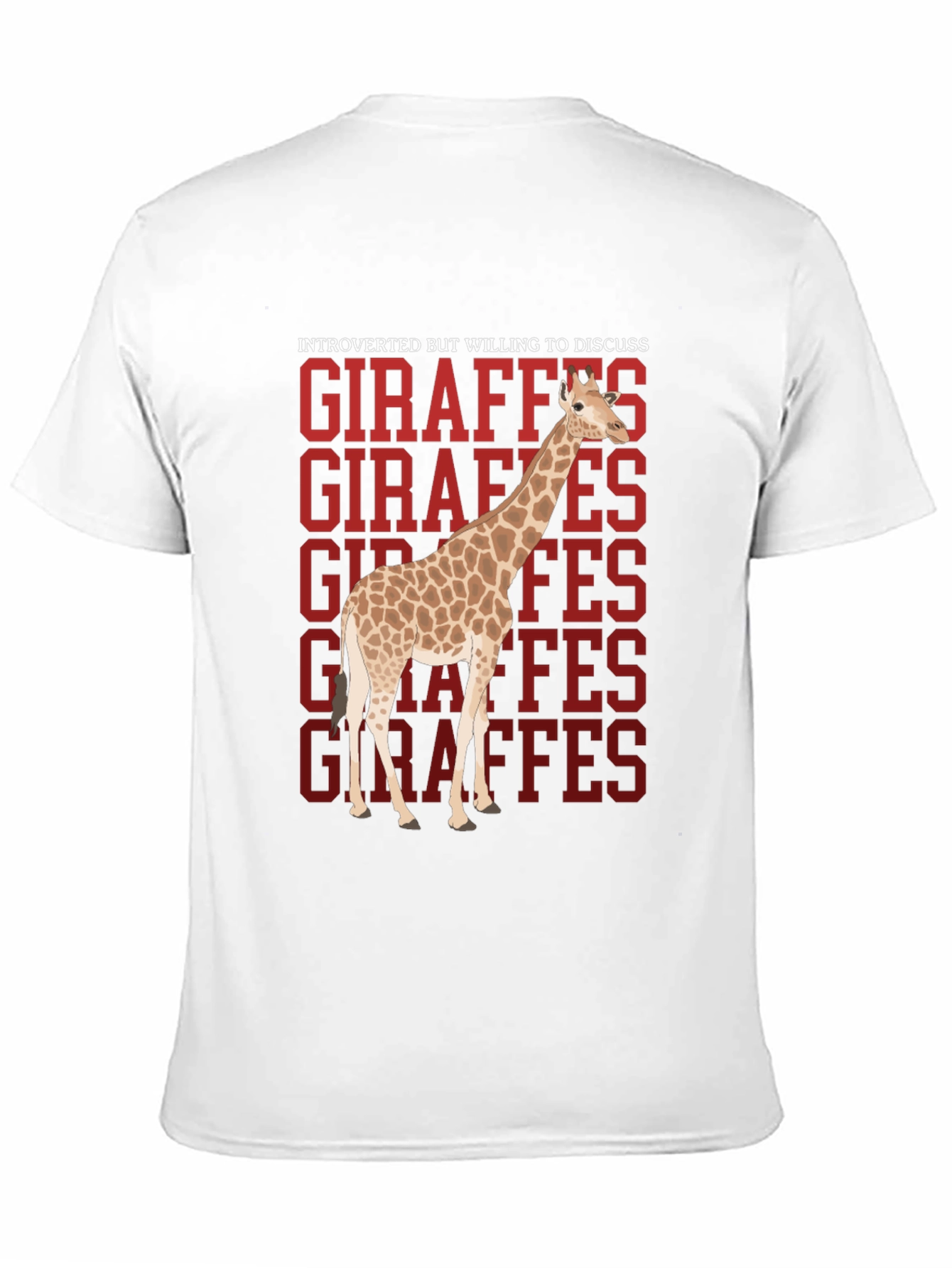 Black Introverted Giraffe T-Shirt view 11