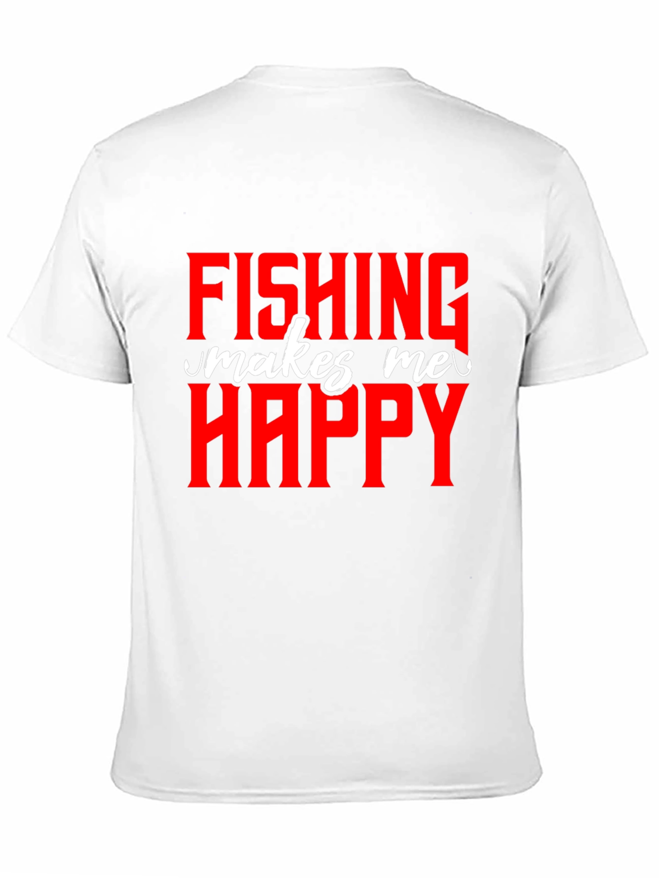 Black Fishing Makes Me Happy - Graphic T-Shirt view 11