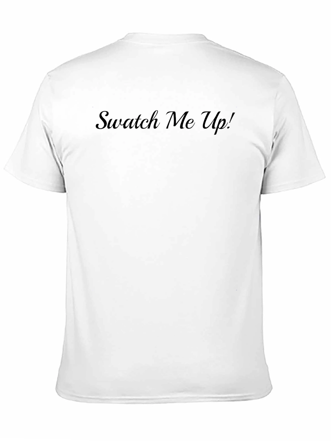 Black Swatch Me Up! Black Casual Crew Neck T-Shirt view 11