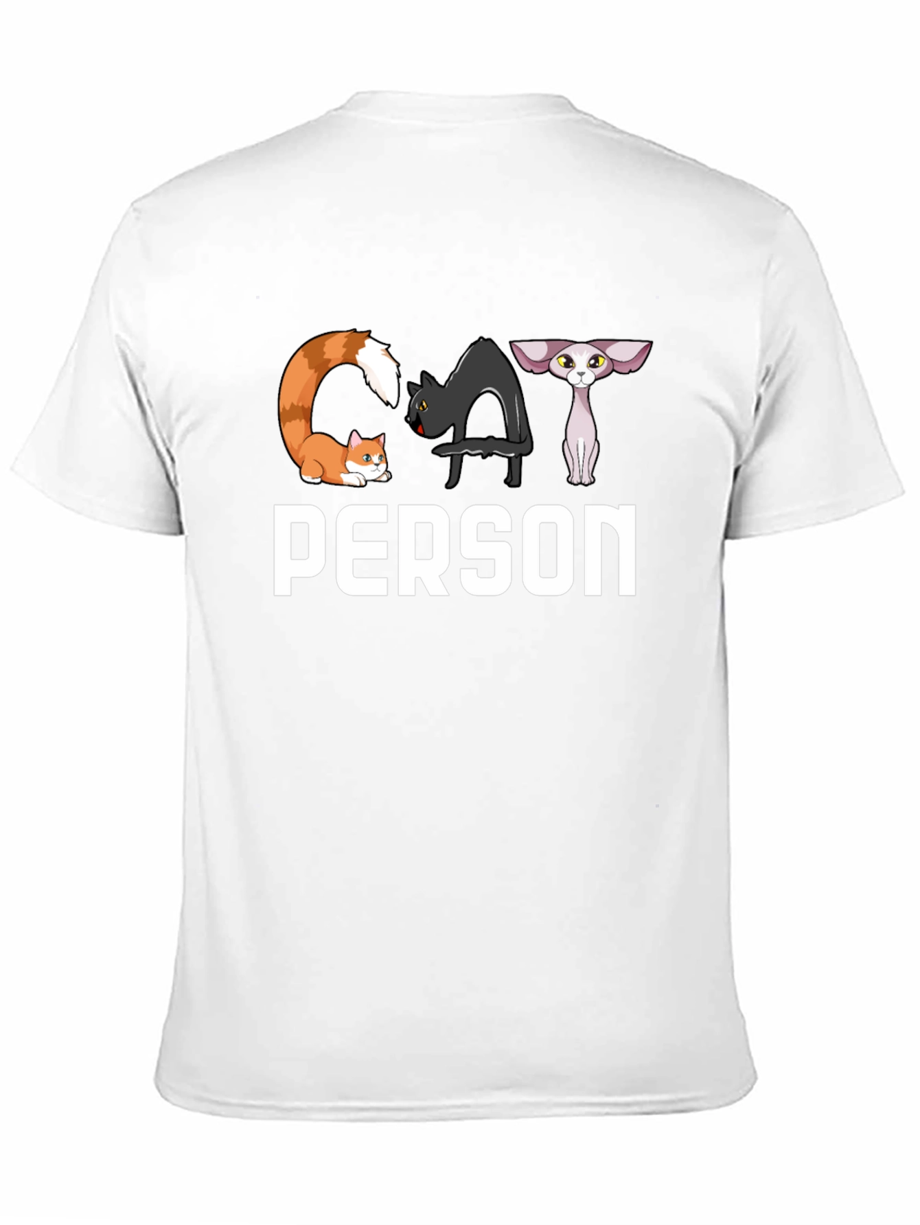 Black Cat Person T-Shirt - Novelty Design view 11