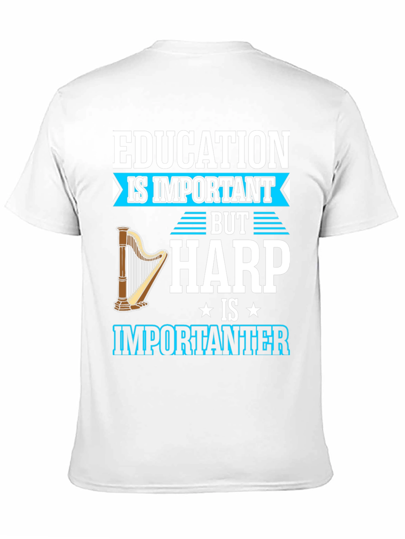 Black Education Important, Harp Importanter T-Shirt view 11