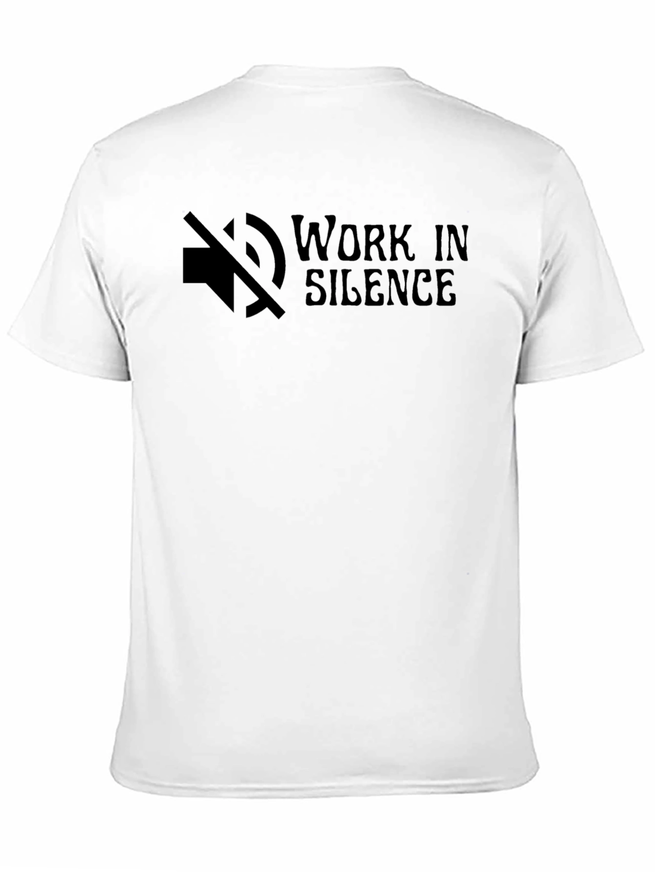 Black Work In Silence Black Graphic Tee view 11