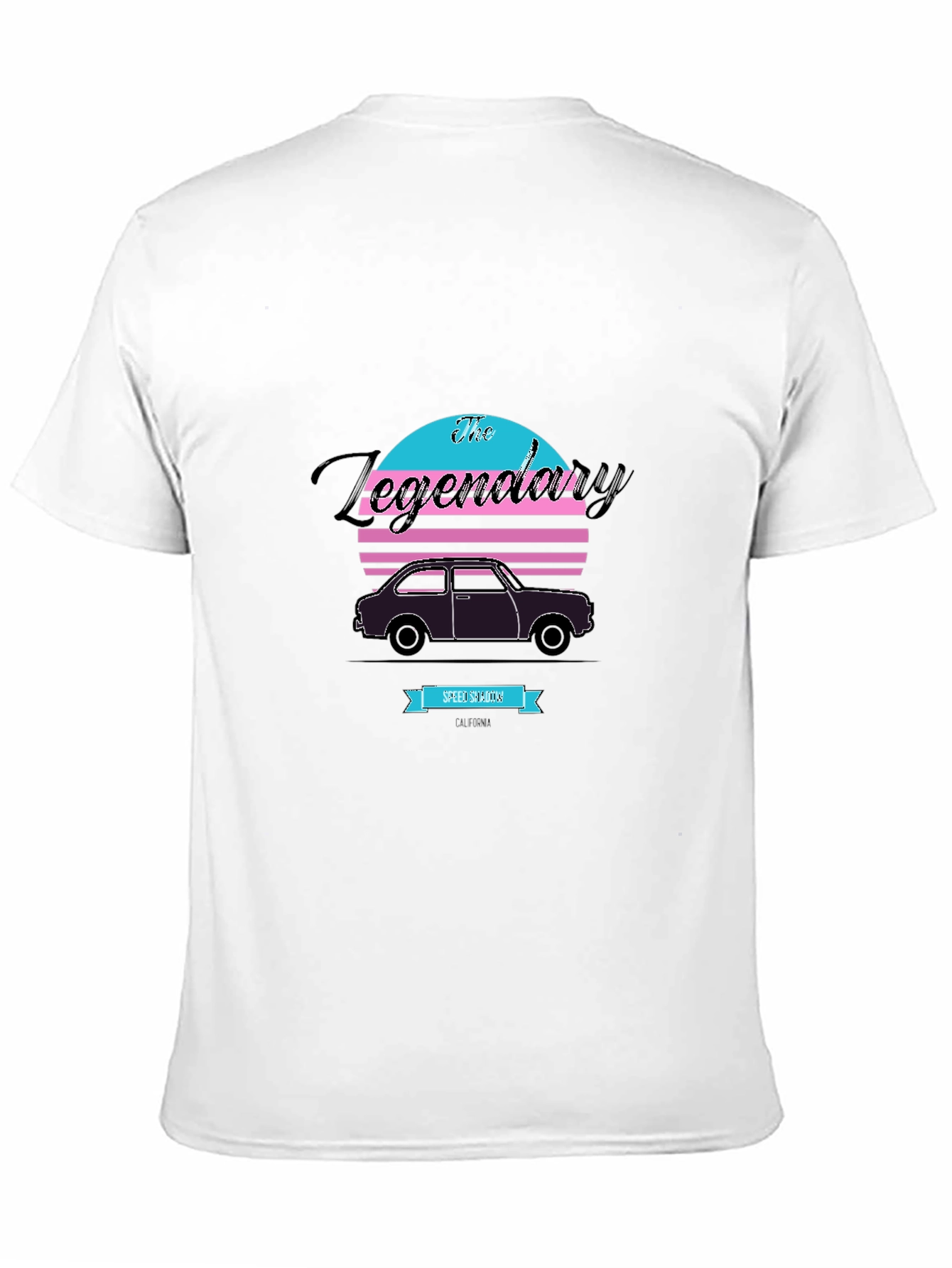 Black Legendary Car Retro Graphic T-Shirt view 11