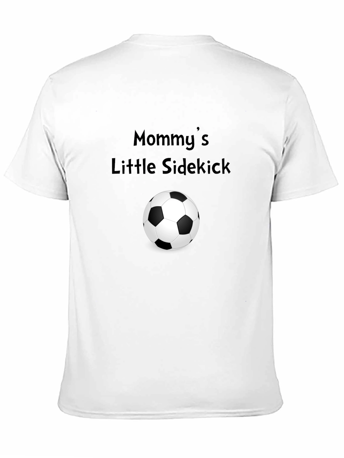 Black Mommy's Little Sidekick Soccer T-Shirt view 11