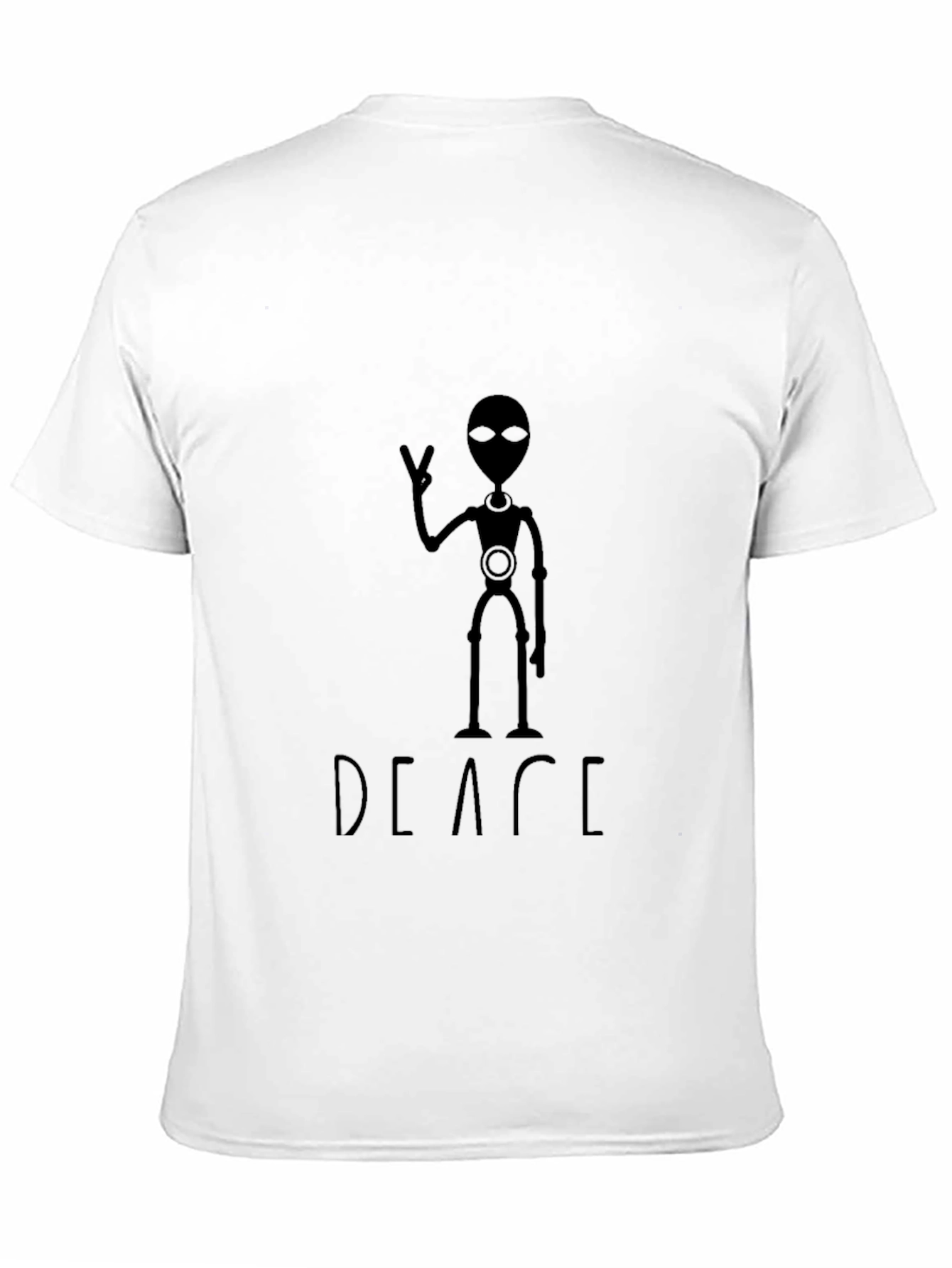 Black Peace Alien Graphic T-Shirt view 11