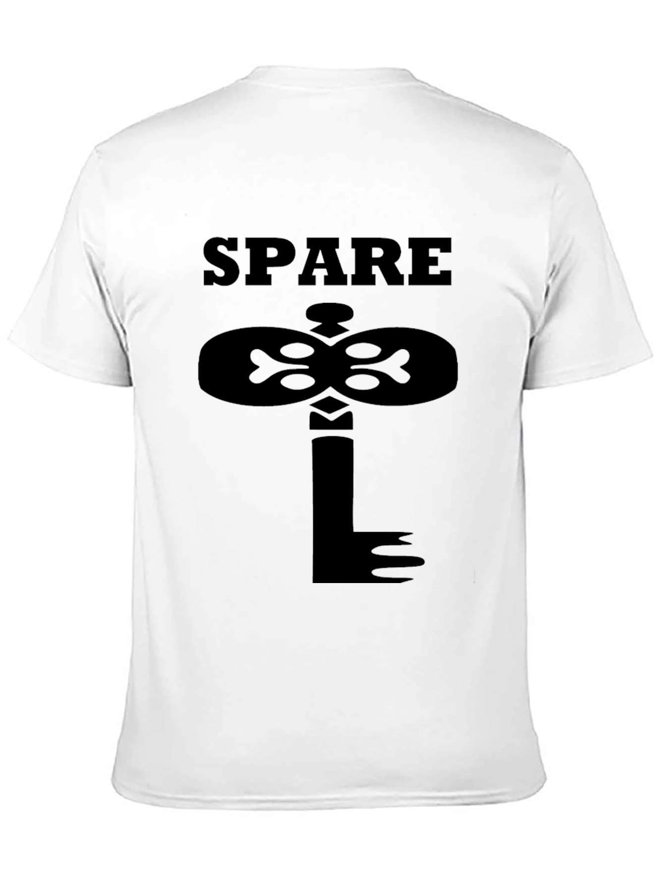 Black Spare Key Graphic Print Black T-Shirt view 11