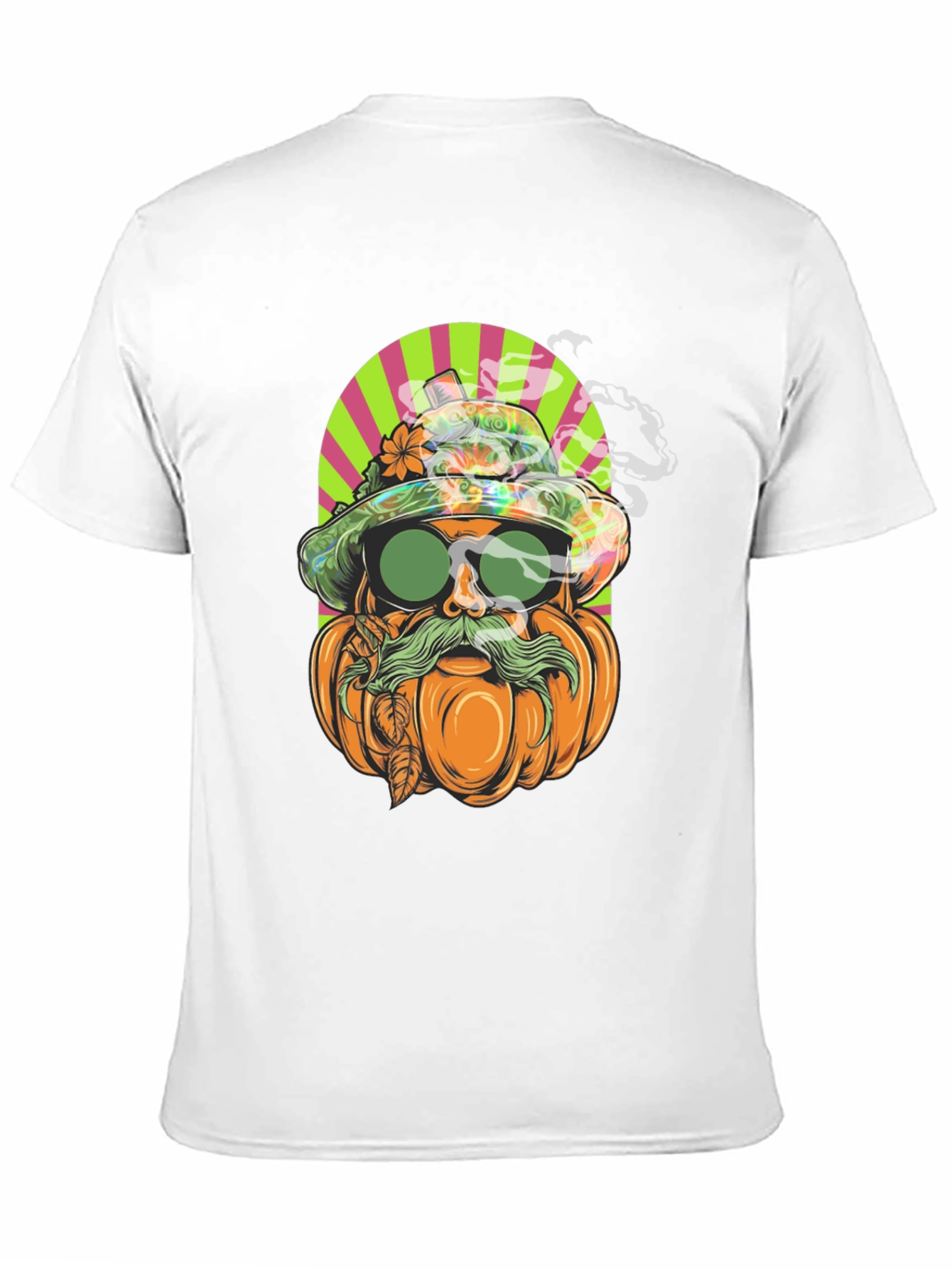 Black Pumpkin Man Graphic Tee - Halloween Style view 11
