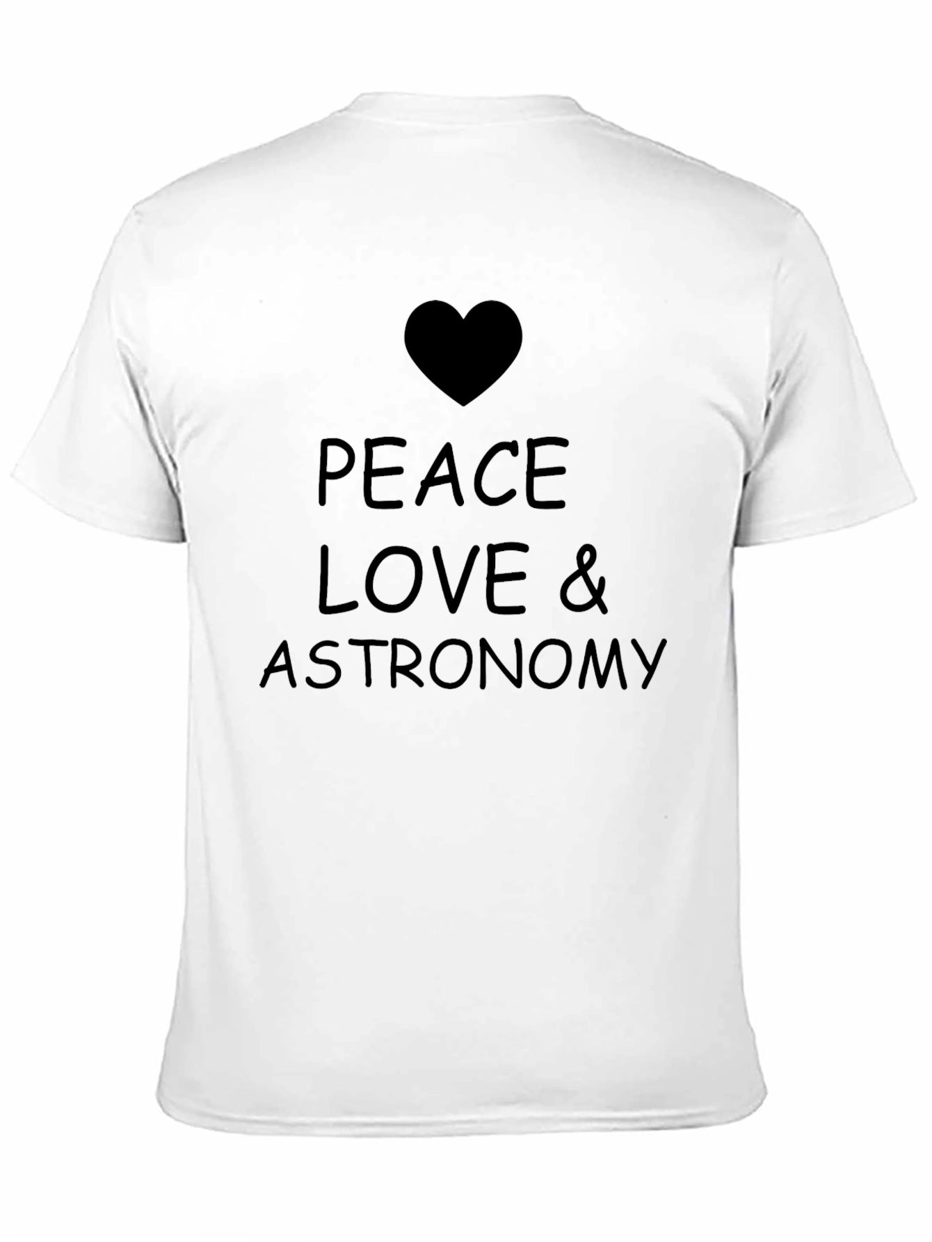 Black Peace Love & Astronomy T-Shirt view 11