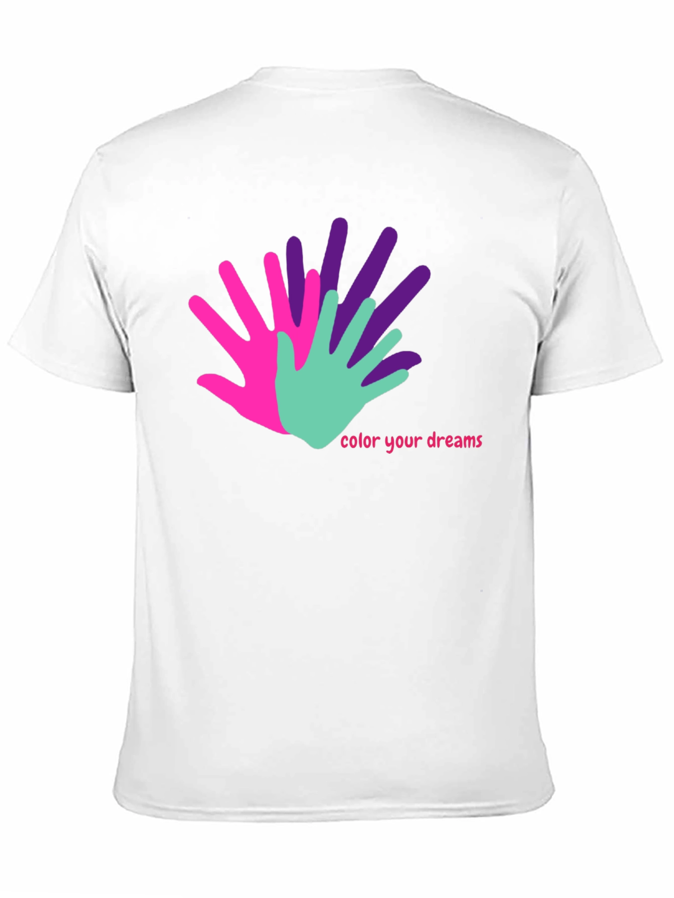 Black Colorful Hands T-Shirt - Color Your Dreams view 11