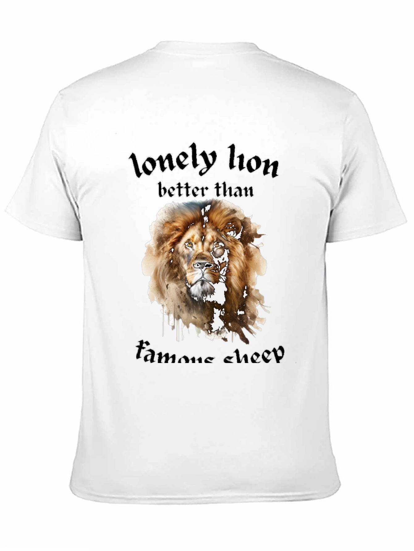 Black Lonely Lion Graphic Tee - Better Than Famous Sheep view 11