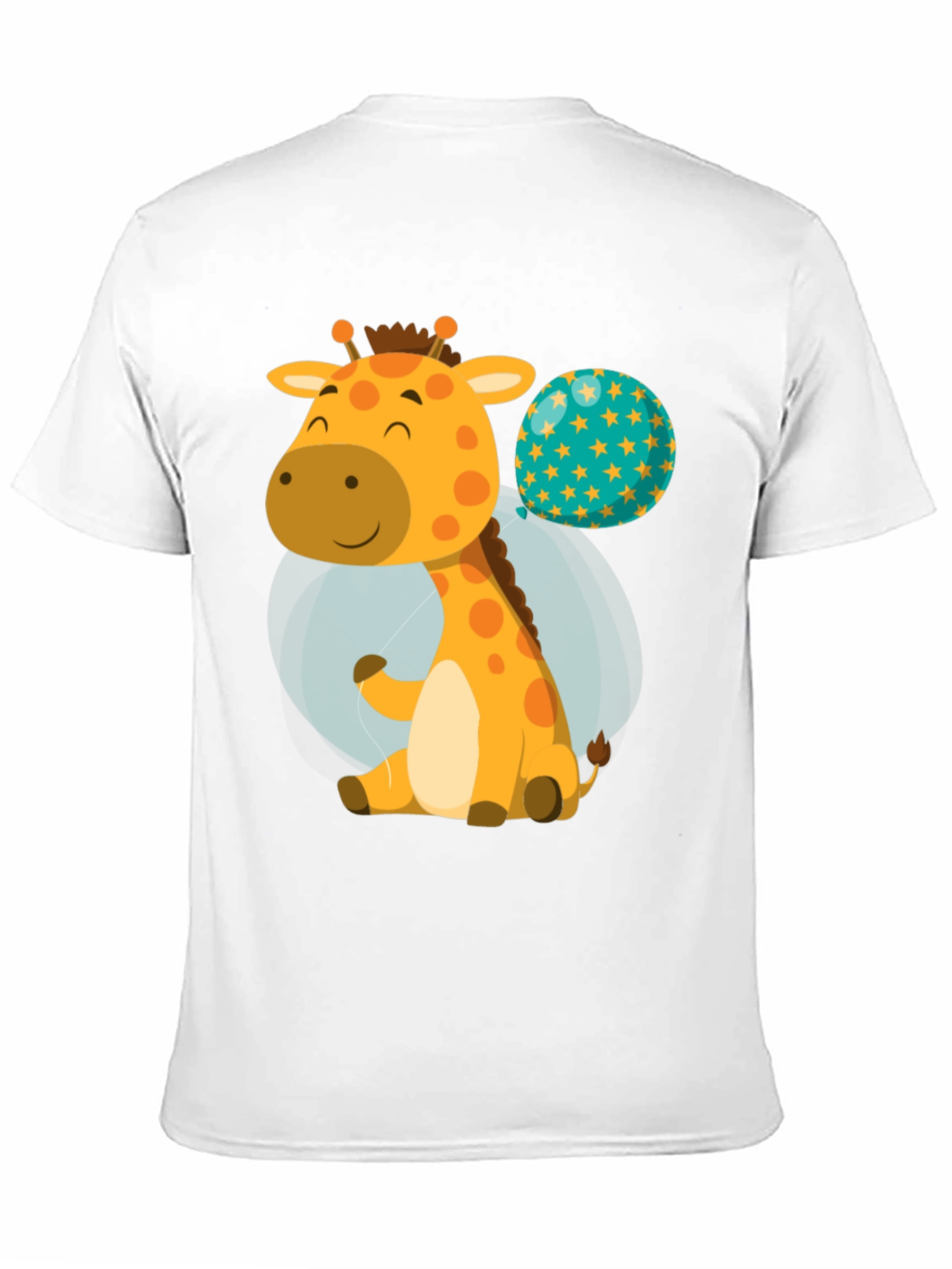 Black Cute Giraffe & Balloon Graphic T-Shirt view 11
