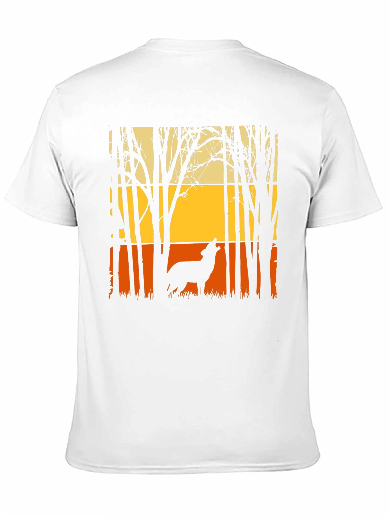 Black Wolf Silhouette T-Shirt - Nature Inspired Graphic Tee view 11