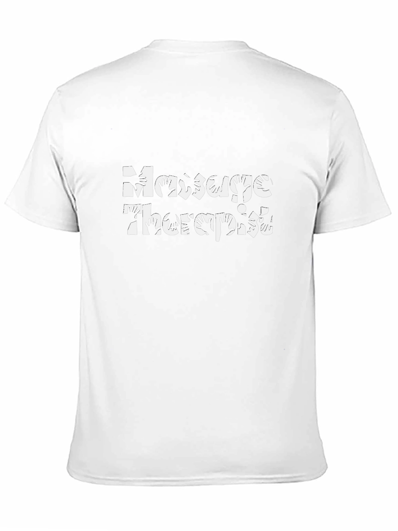 Black Massage Therapist Graphic Tee - Black Cotton T-Shirt view 11