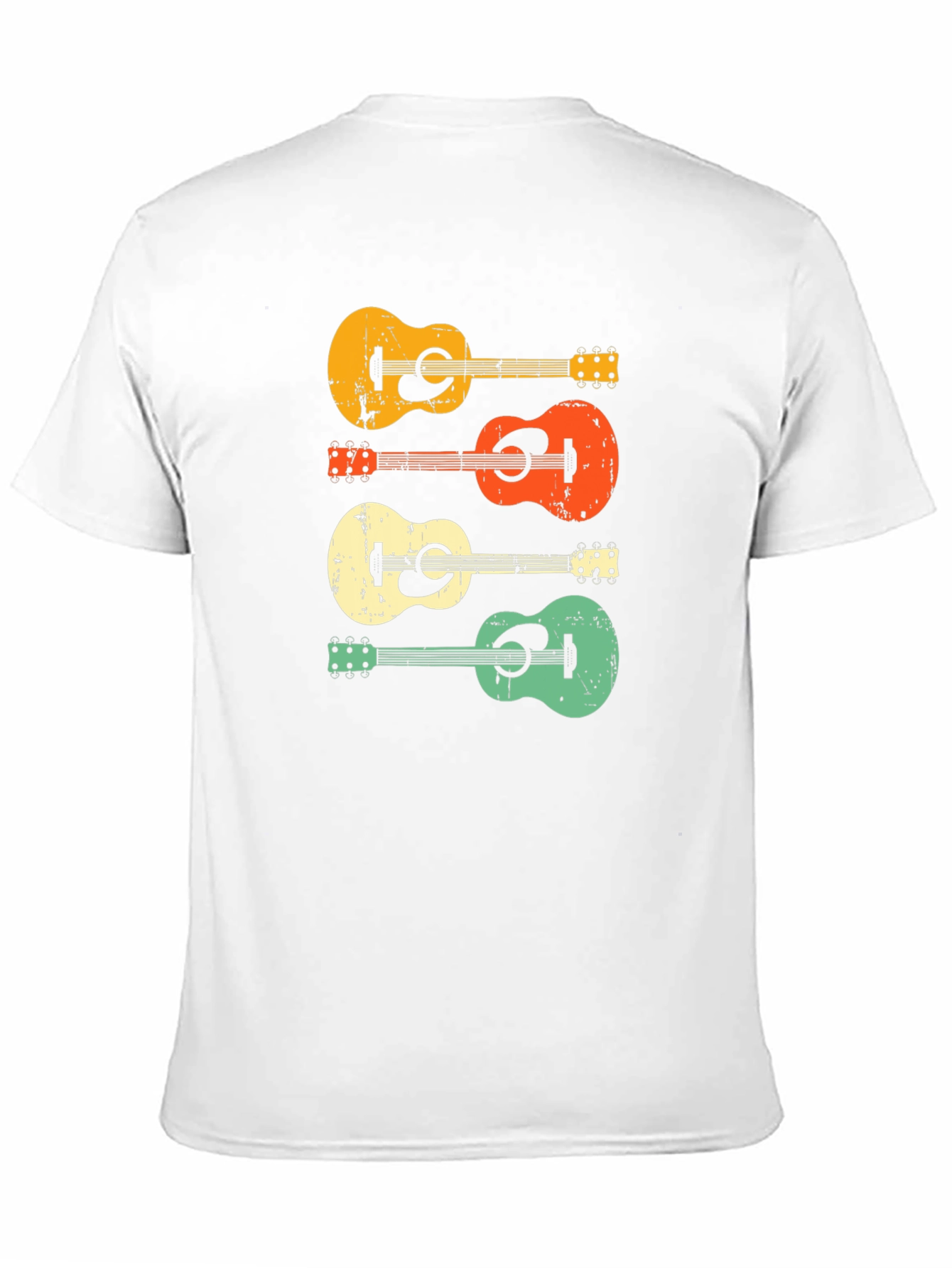 Black Retro Guitar T-Shirt view 11