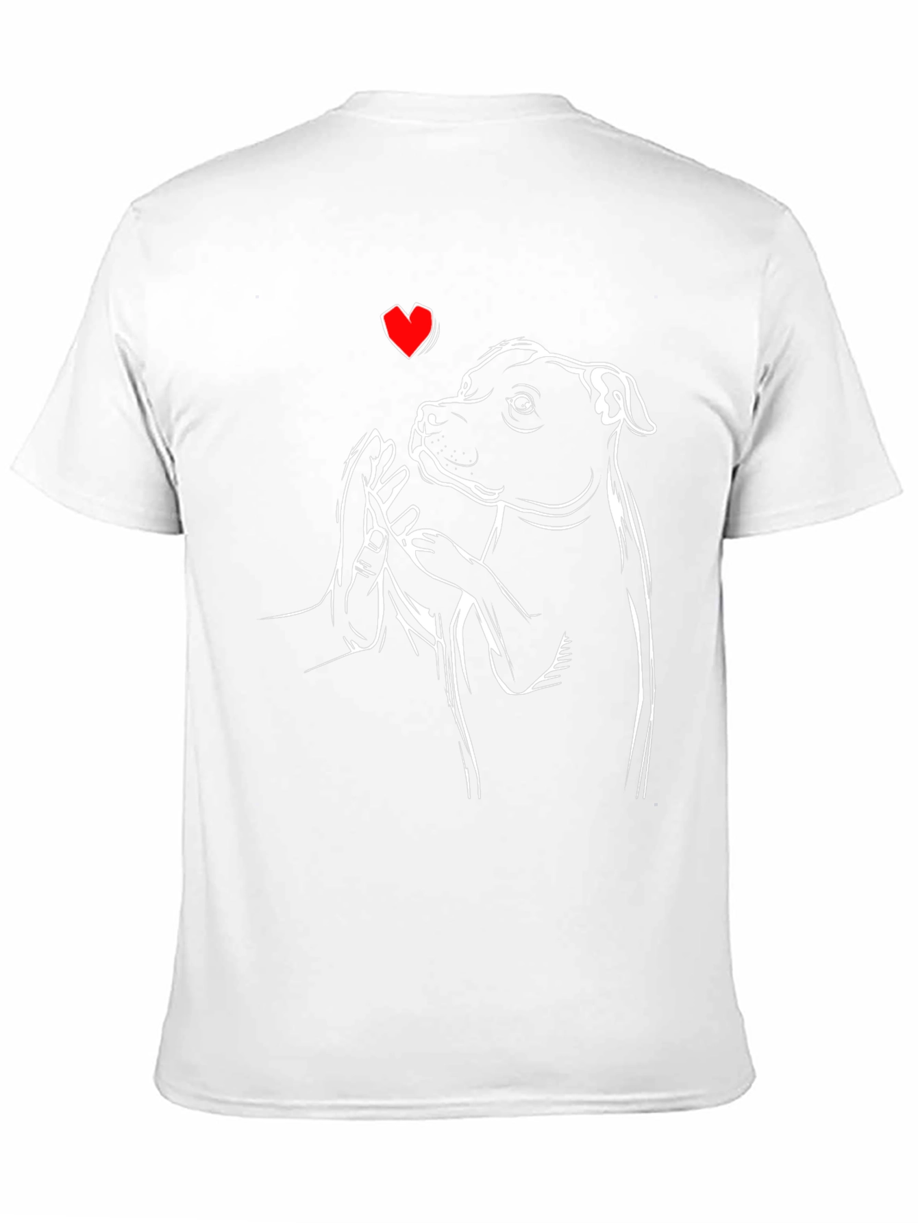Black Dog Lover T-Shirt - Heart & Paw Design view 11