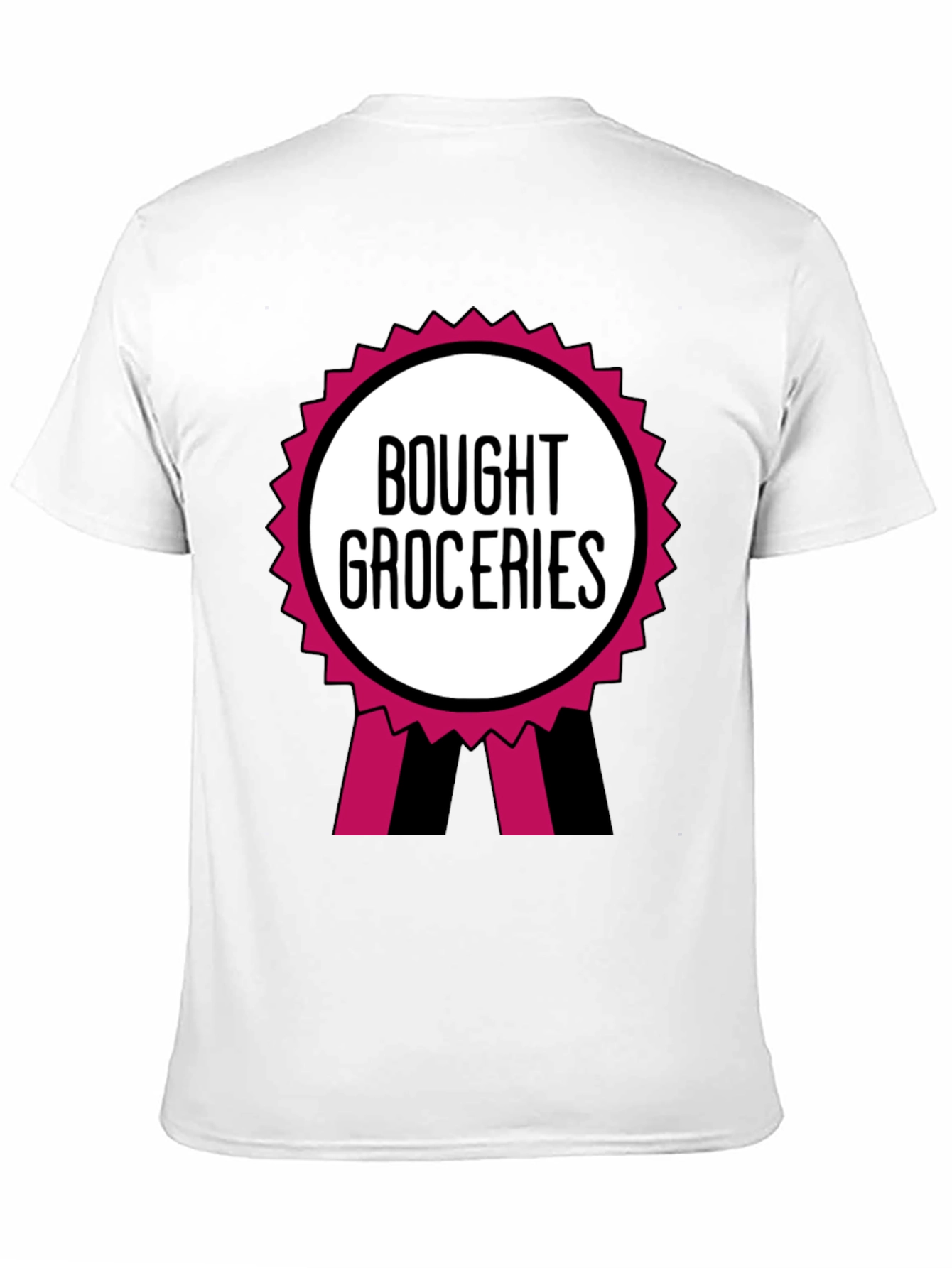 Black Bought Groceries T-Shirt - Funny Award Ribbon Graphic Tee view 11