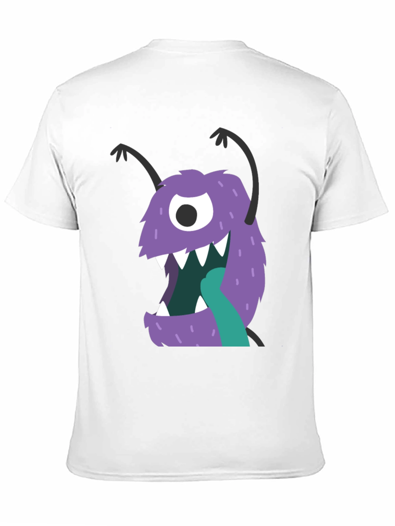 Black Monster Graphic Tee - Black Cotton Blend Casual Wear view 11