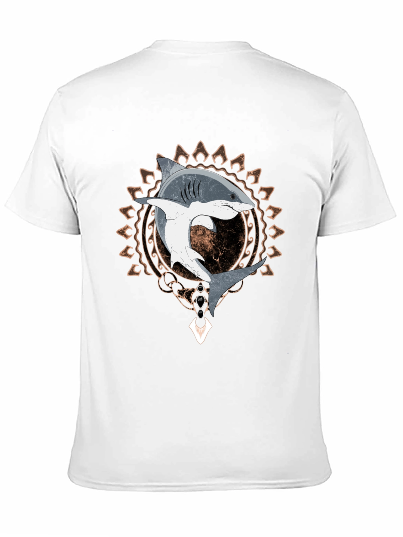 Black Shark Graphic Tee - Men's Black T-Shirt view 11