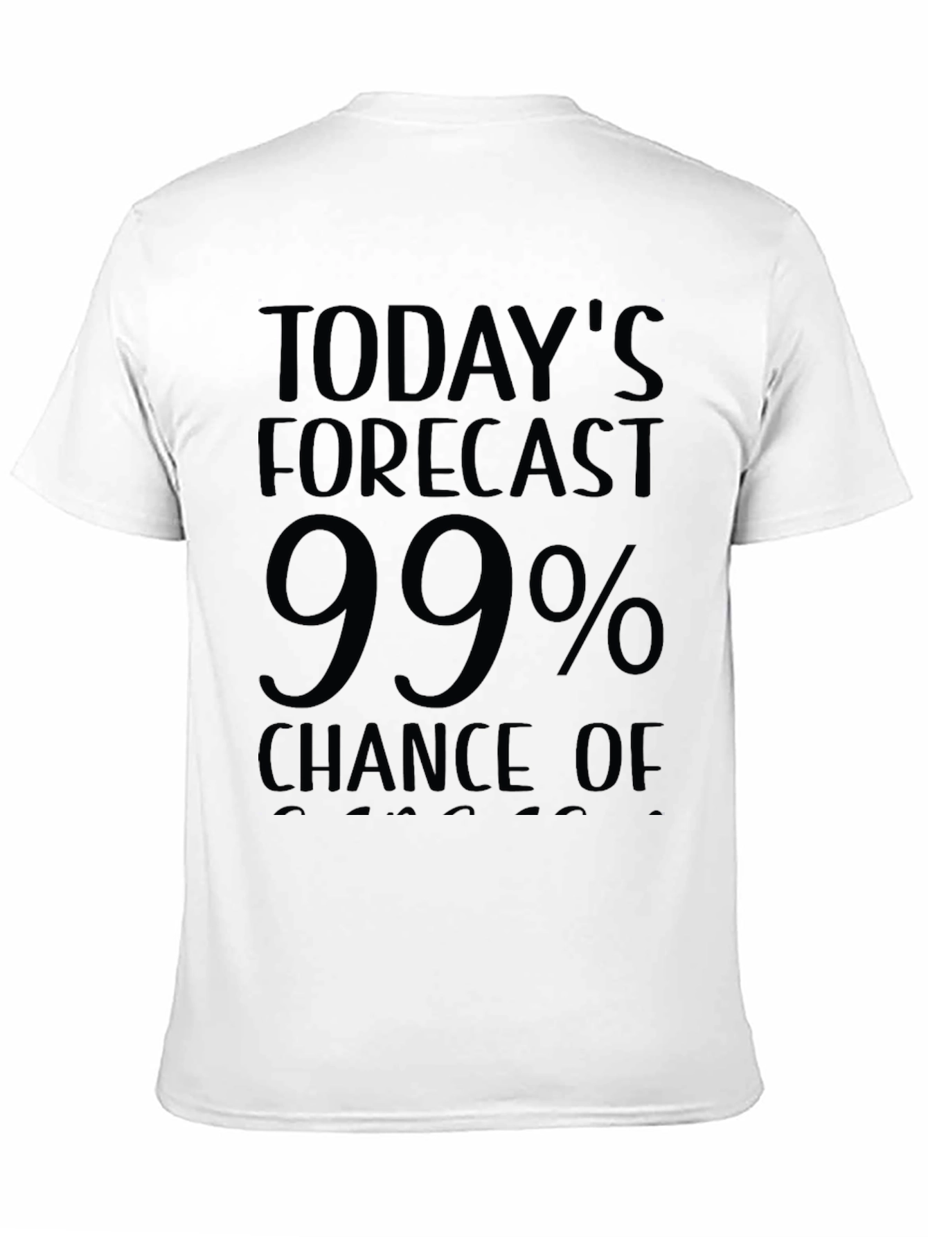 Black Funny Weather Forecast Men's T-Shirt view 11