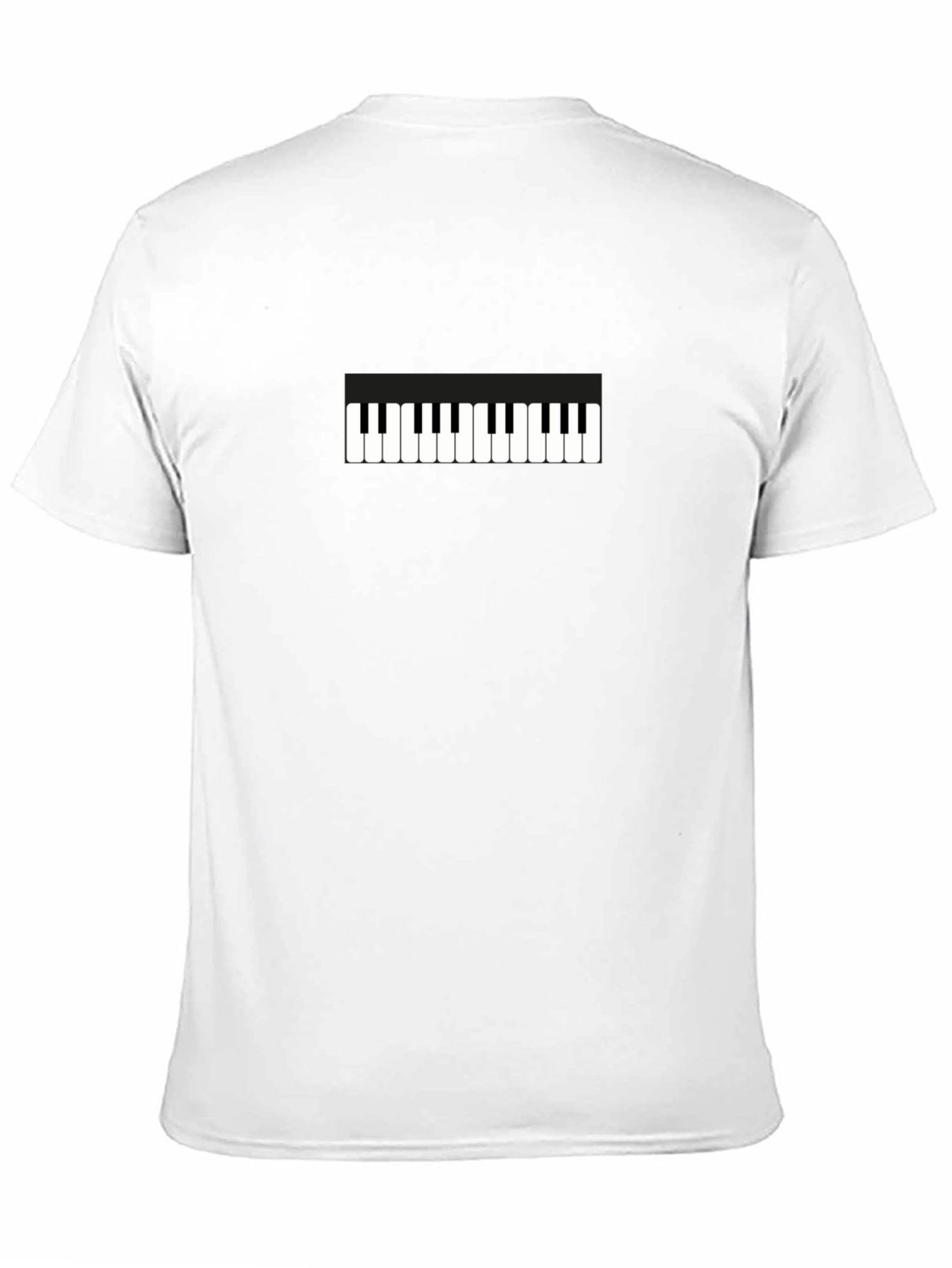 Black Piano Keys Graphic Tee - Black Unisex T-Shirt view 11