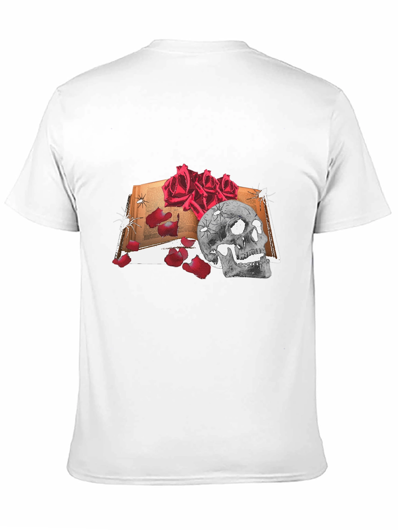 Black Skull & Roses Graphic Tee - Edgy Fashion view 11