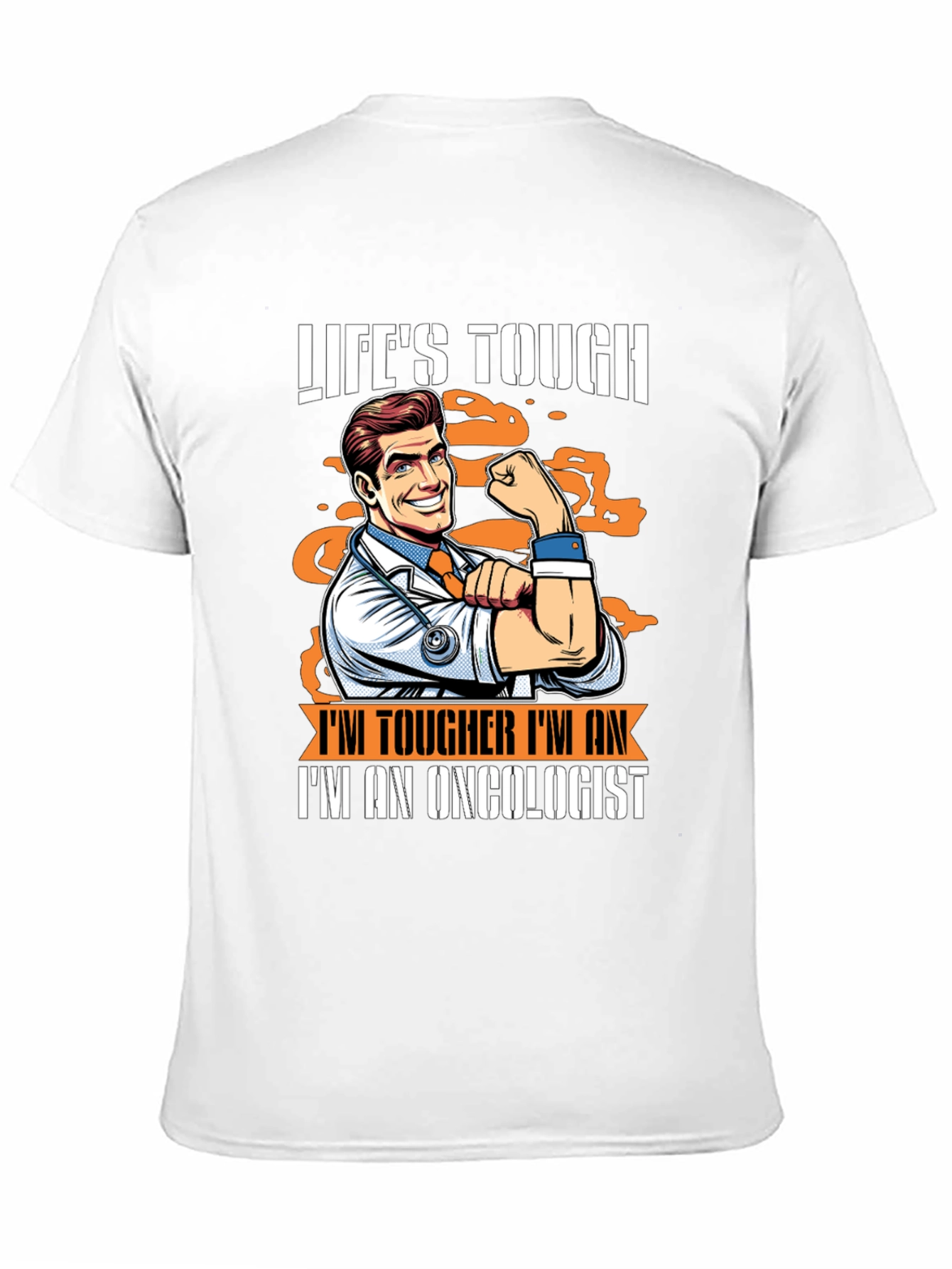 Black Life's Tough, I'm an Oncologist - Graphic T-Shirt view 11