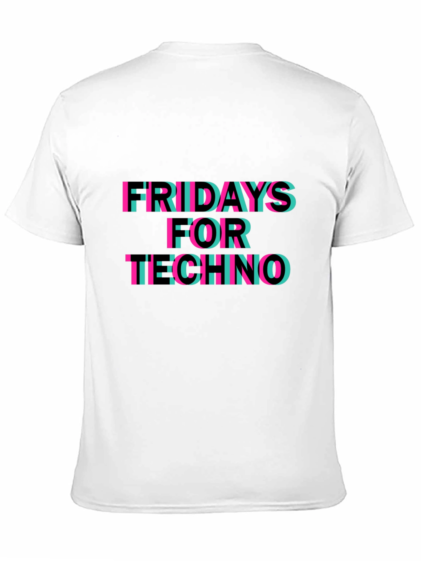 Black Fridays For Techno Graphic Tee - Black Cotton T-Shirt view 11