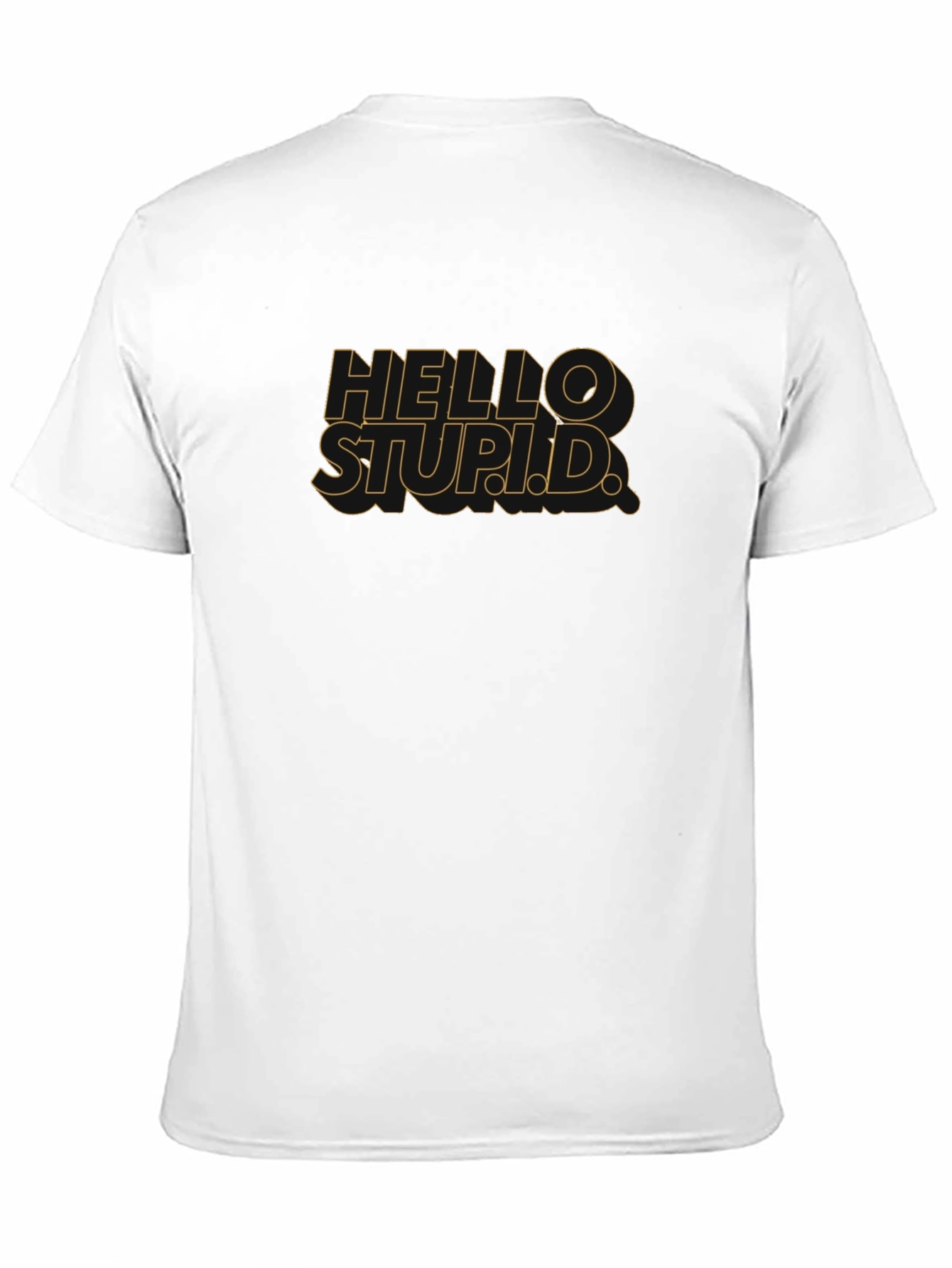 Black Hello Stupid Black Graphic Tee view 11