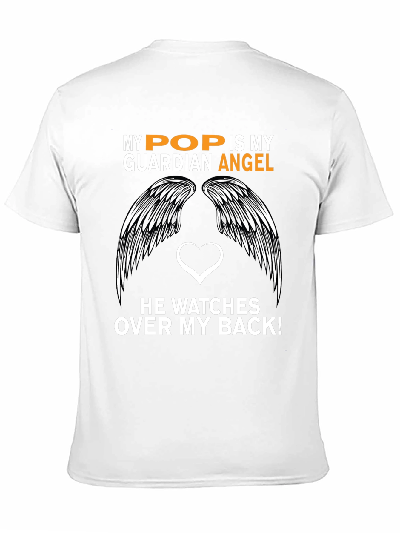 Black My Pop is My Guardian Angel Graphic T-Shirt view 11