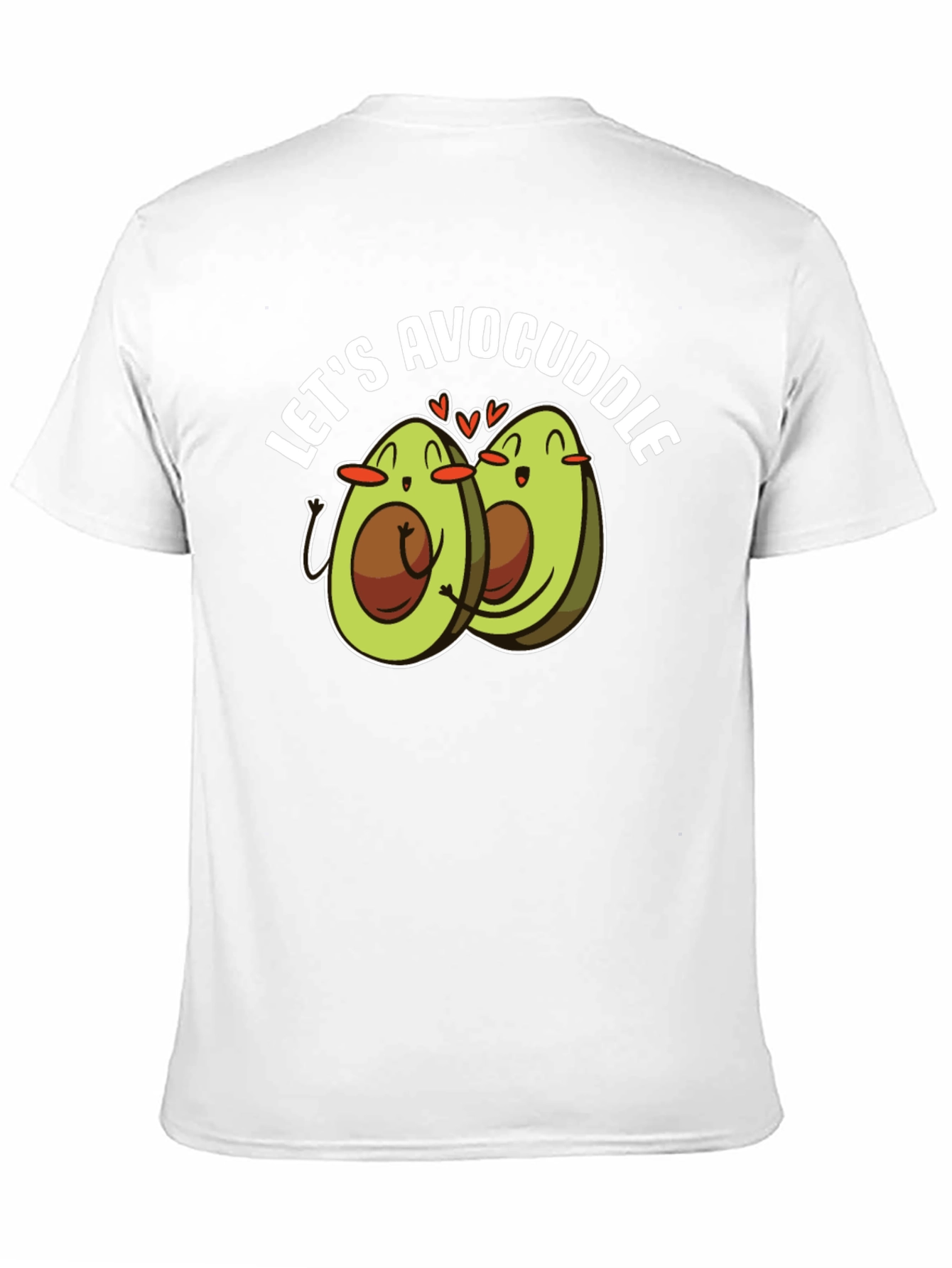 Black Avocado Cuddle T-Shirt - Cute Foodie Tee view 11
