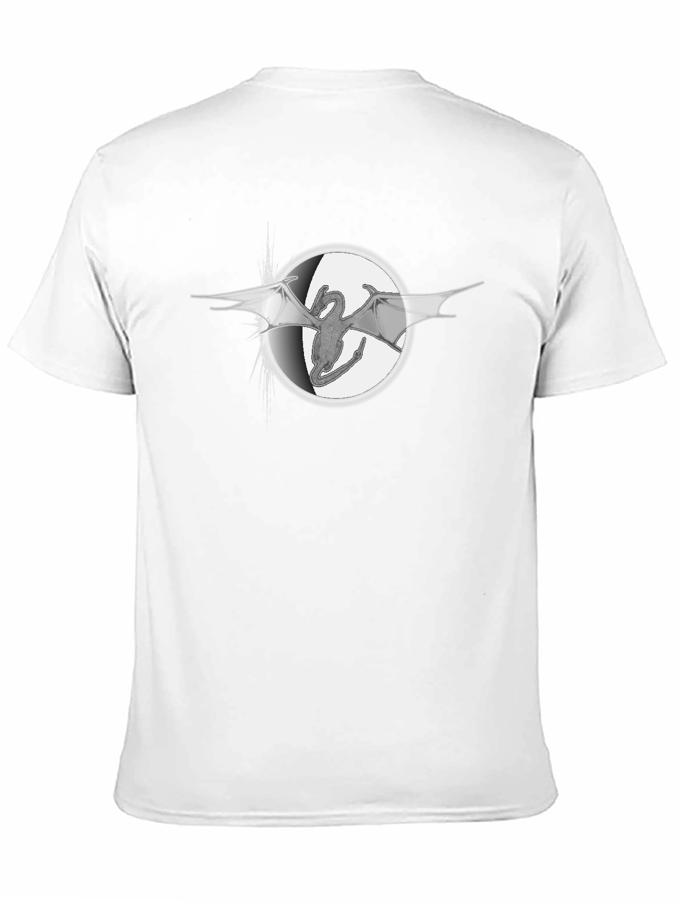 Black Dragon Circle Graphic Tee - Black Cotton Blend view 11