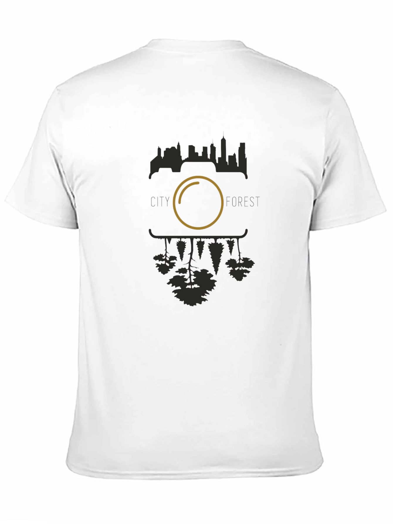 Black City & Nature Men's Graphic Tee - Black Cotton Blend view 11