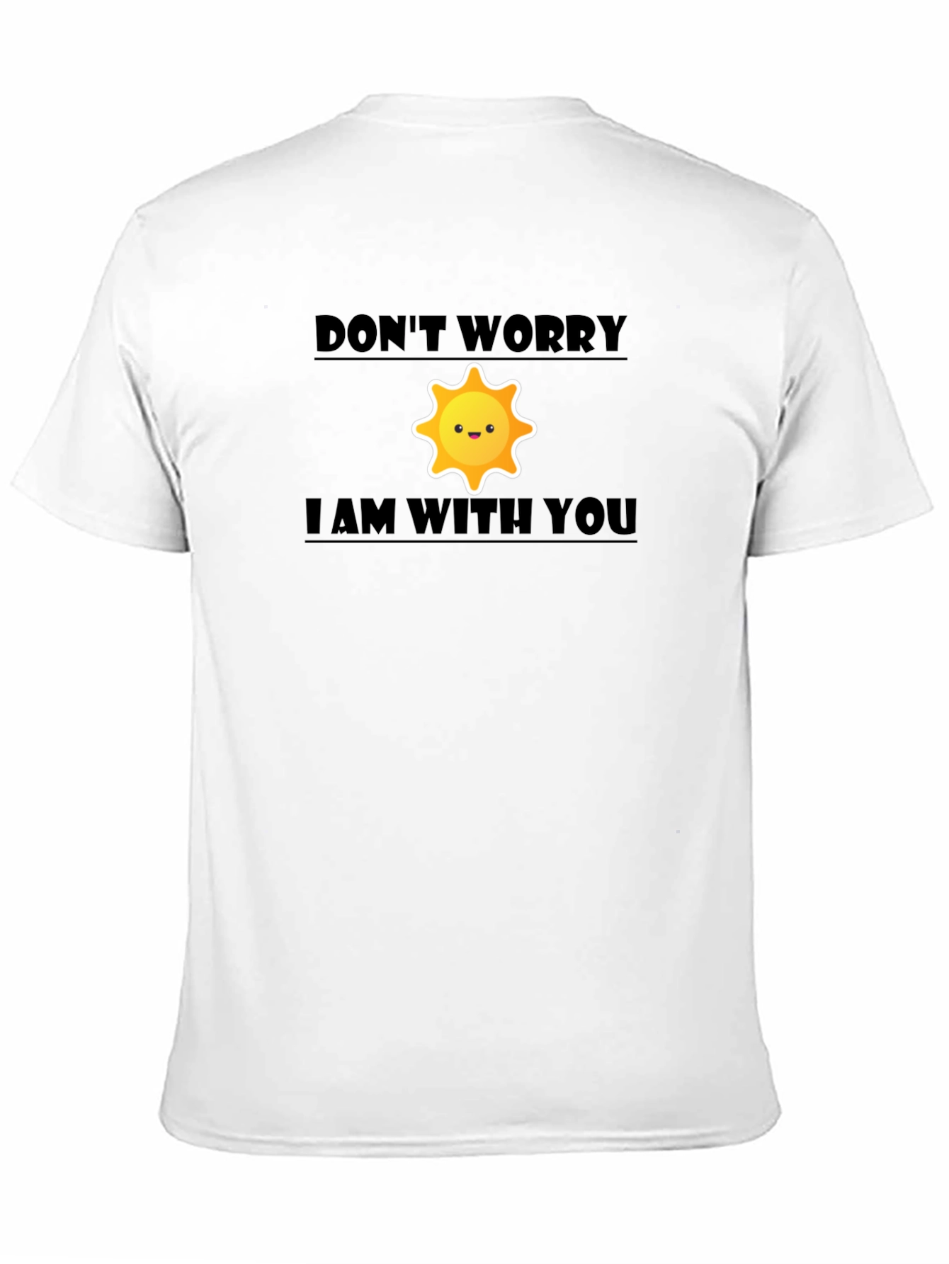 Black Don't Worry, I Am With You Graphic T-Shirt view 11